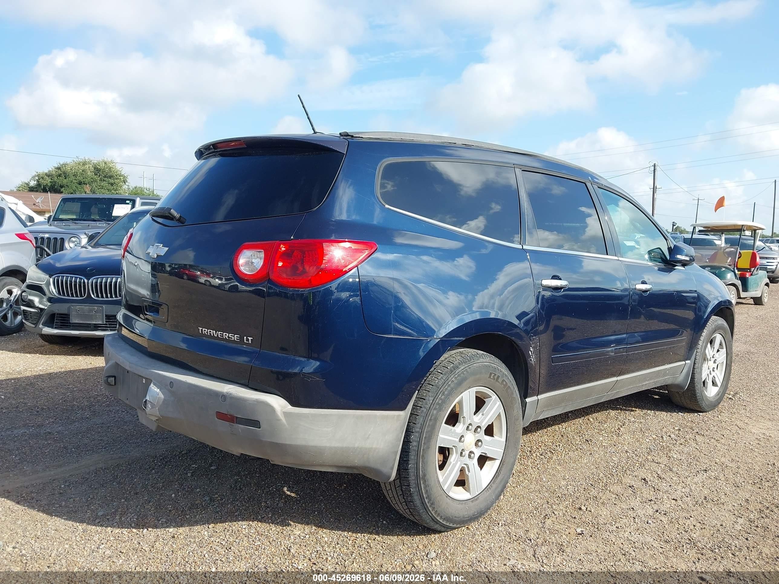 2010 Chevrolet Traverse Lt Dark Blue vin: 1GNLRFED4AJ207866