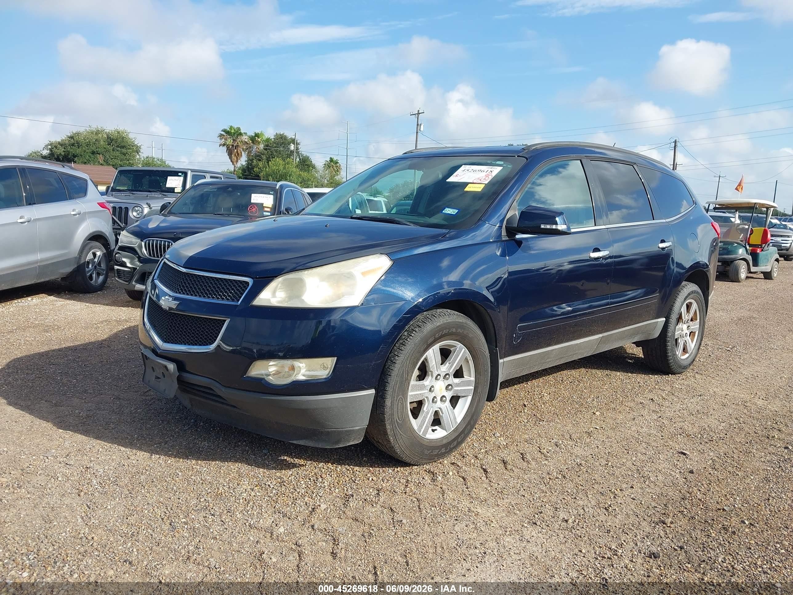2010 Chevrolet Traverse Lt Dark Blue vin: 1GNLRFED4AJ207866