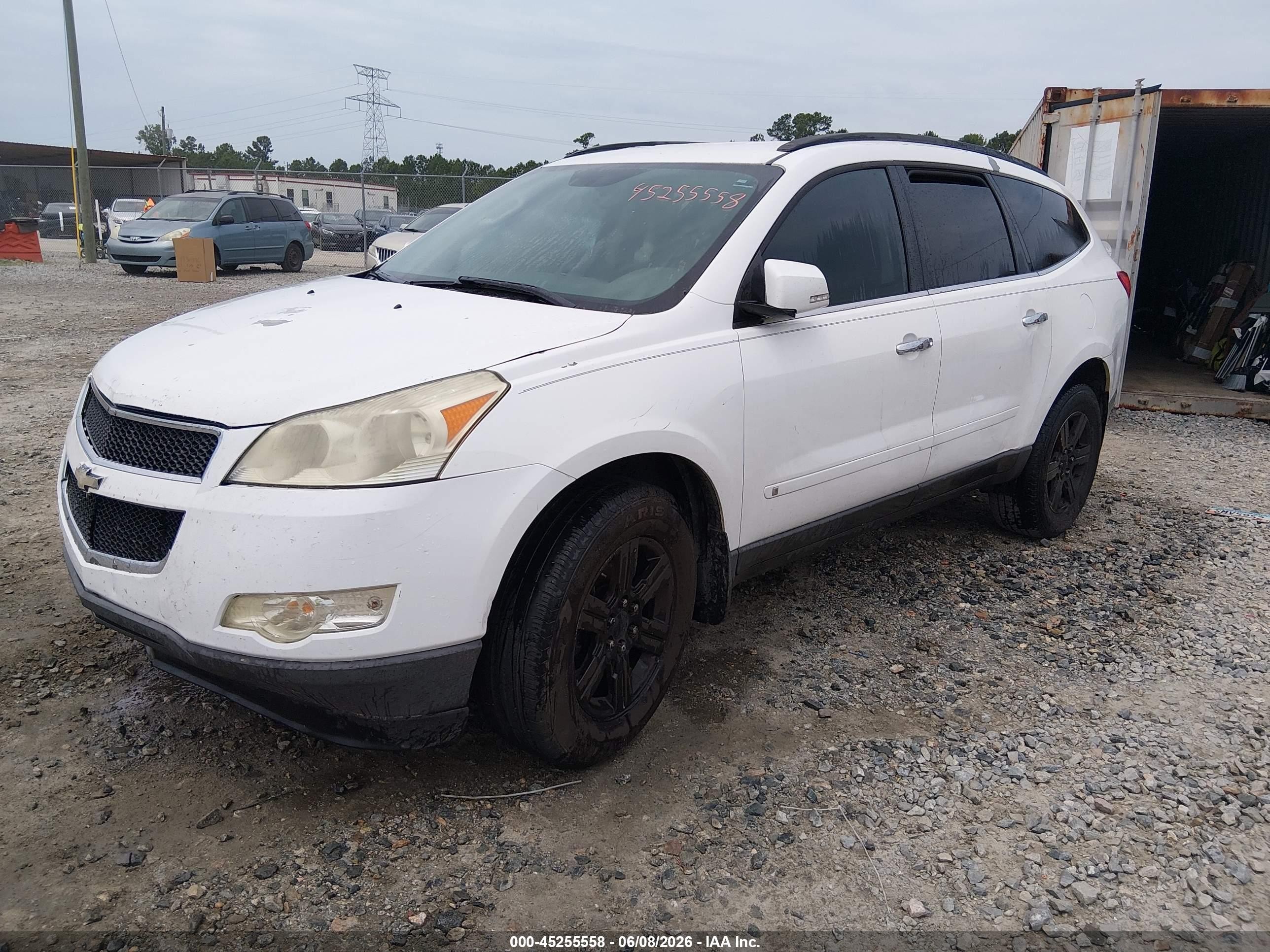 2010 Chevrolet Traverse Lt White vin: 1GNLRFED4AS124593