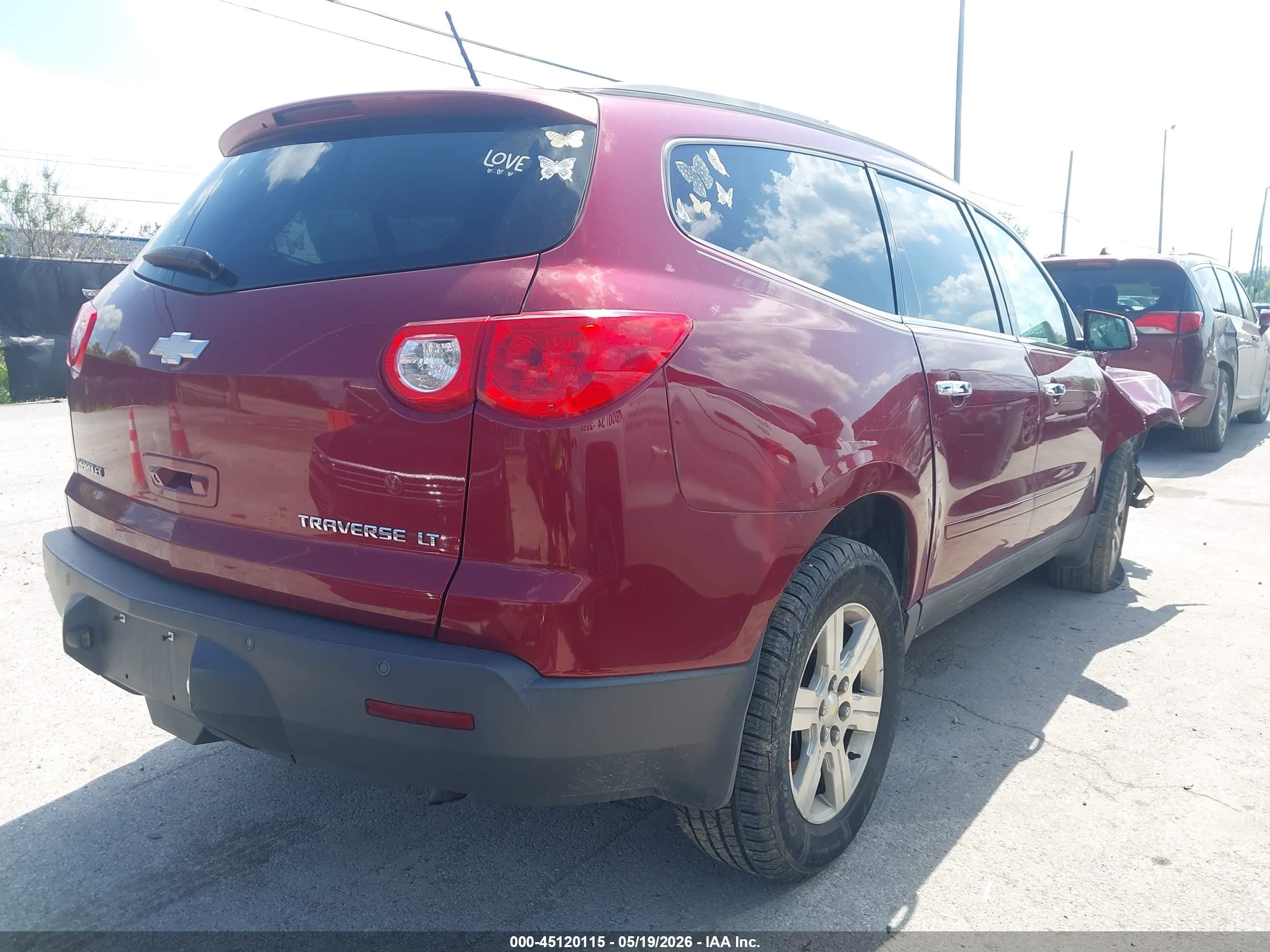 2010 Chevrolet Traverse Lt Red vin: 1GNLRFED7AS115726