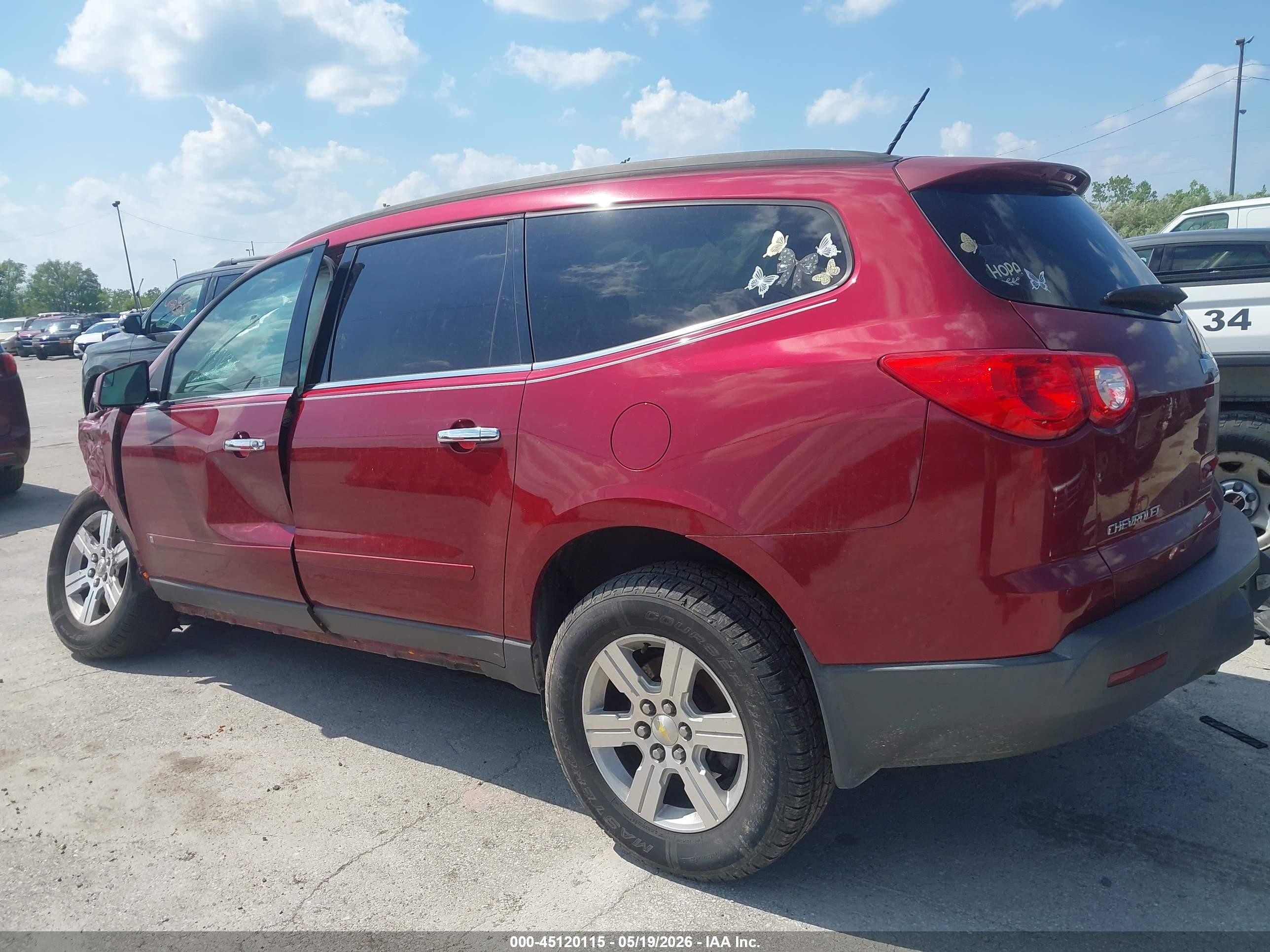 2010 Chevrolet Traverse Lt Red vin: 1GNLRFED7AS115726
