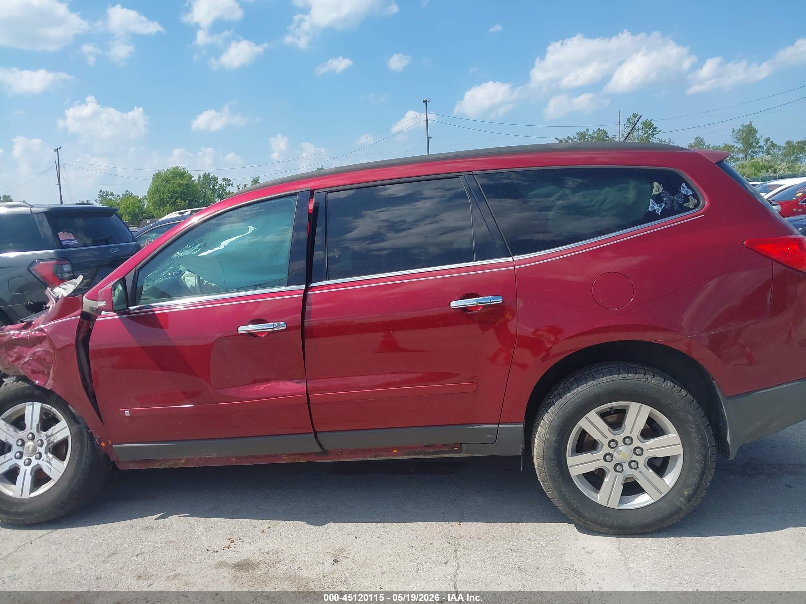 2010 Chevrolet Traverse Lt Red vin: 1GNLRFED7AS115726