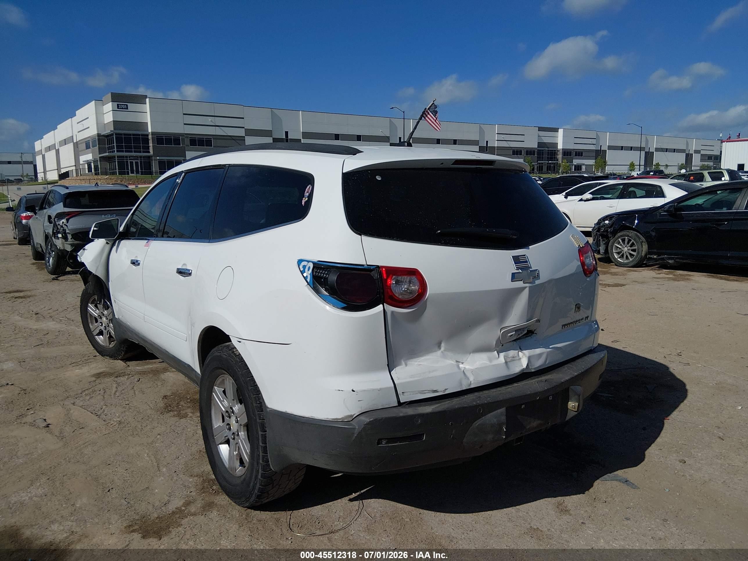 2010 Chevrolet Traverse Lt White vin: 1GNLRFED9AS140806