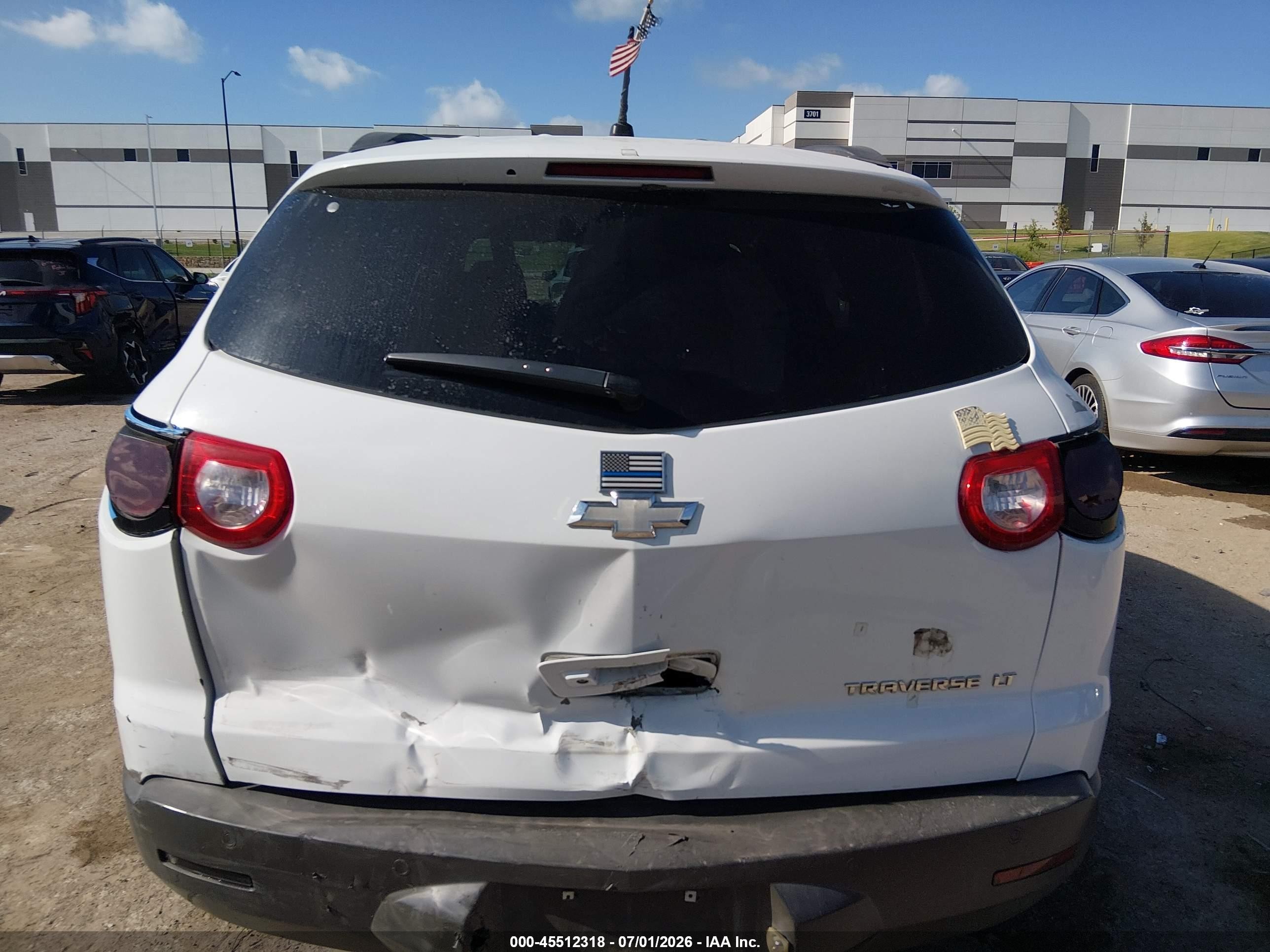 2010 Chevrolet Traverse Lt White vin: 1GNLRFED9AS140806