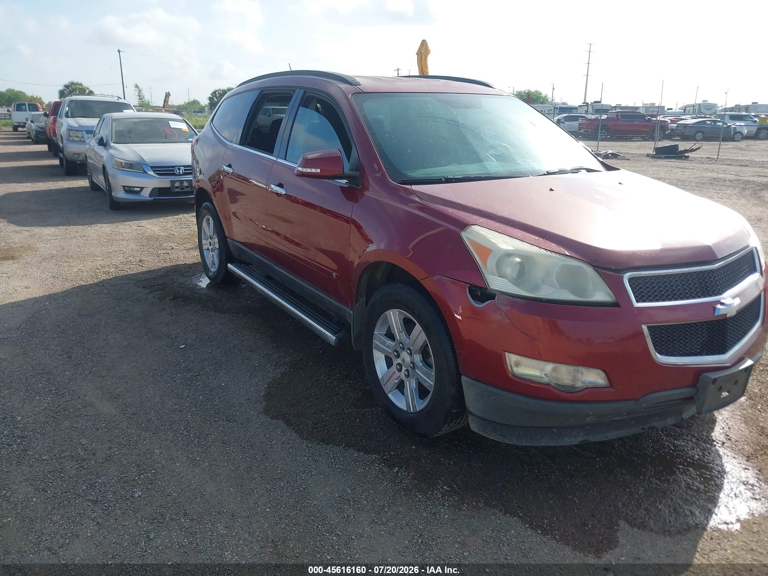 2010 Chevrolet Traverse Lt Red vin: 1GNLRFED9AS144726