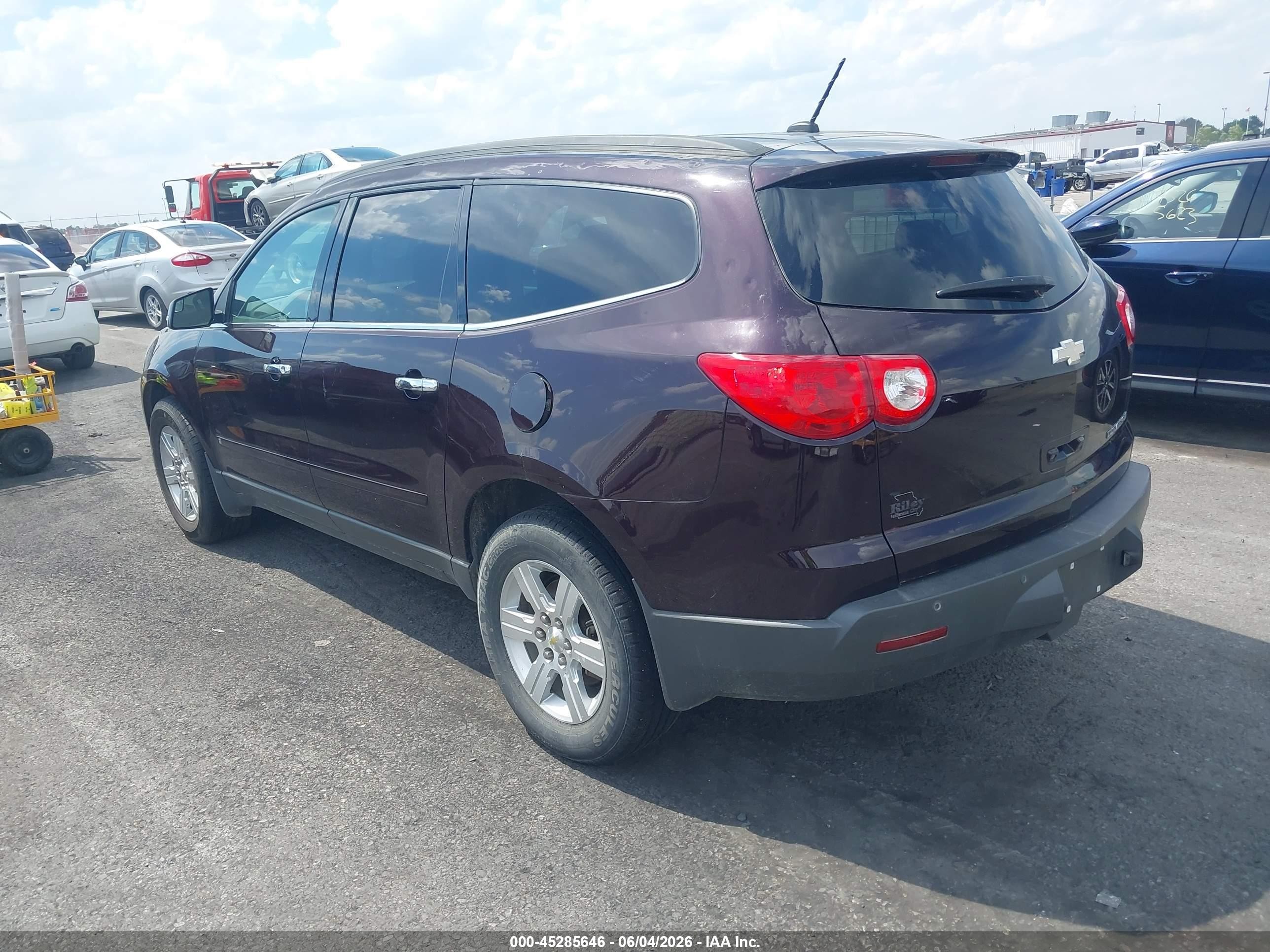 2010 Chevrolet Traverse Lt Maroon vin: 1GNLRFEDXAS133654
