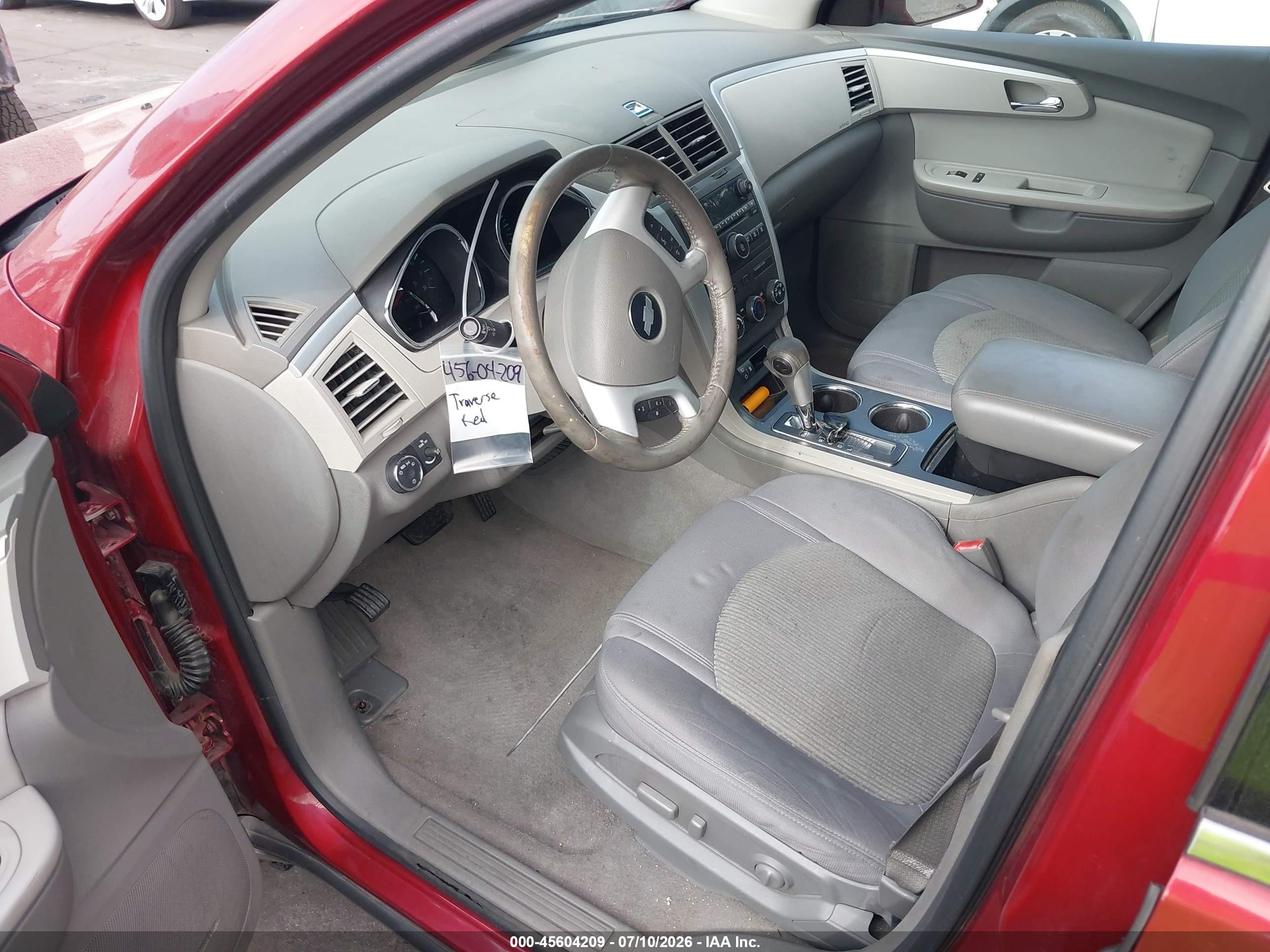 2010 Chevrolet Traverse Lt Red vin: 1GNLRFEDXAS135243