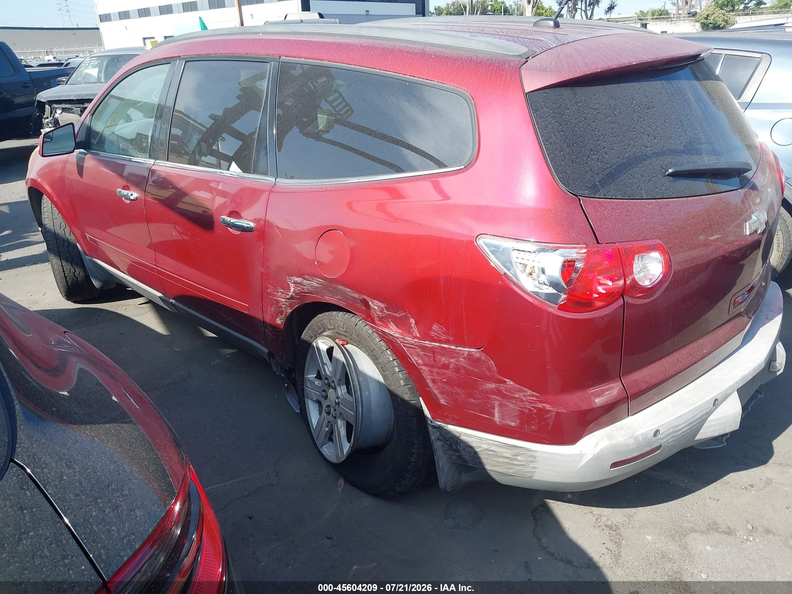 2010 Chevrolet Traverse Lt Red vin: 1GNLRFEDXAS135243