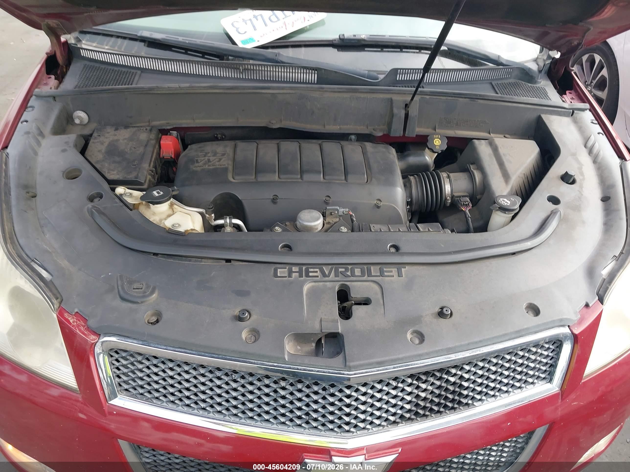 2010 Chevrolet Traverse Lt Red vin: 1GNLRFEDXAS135243
