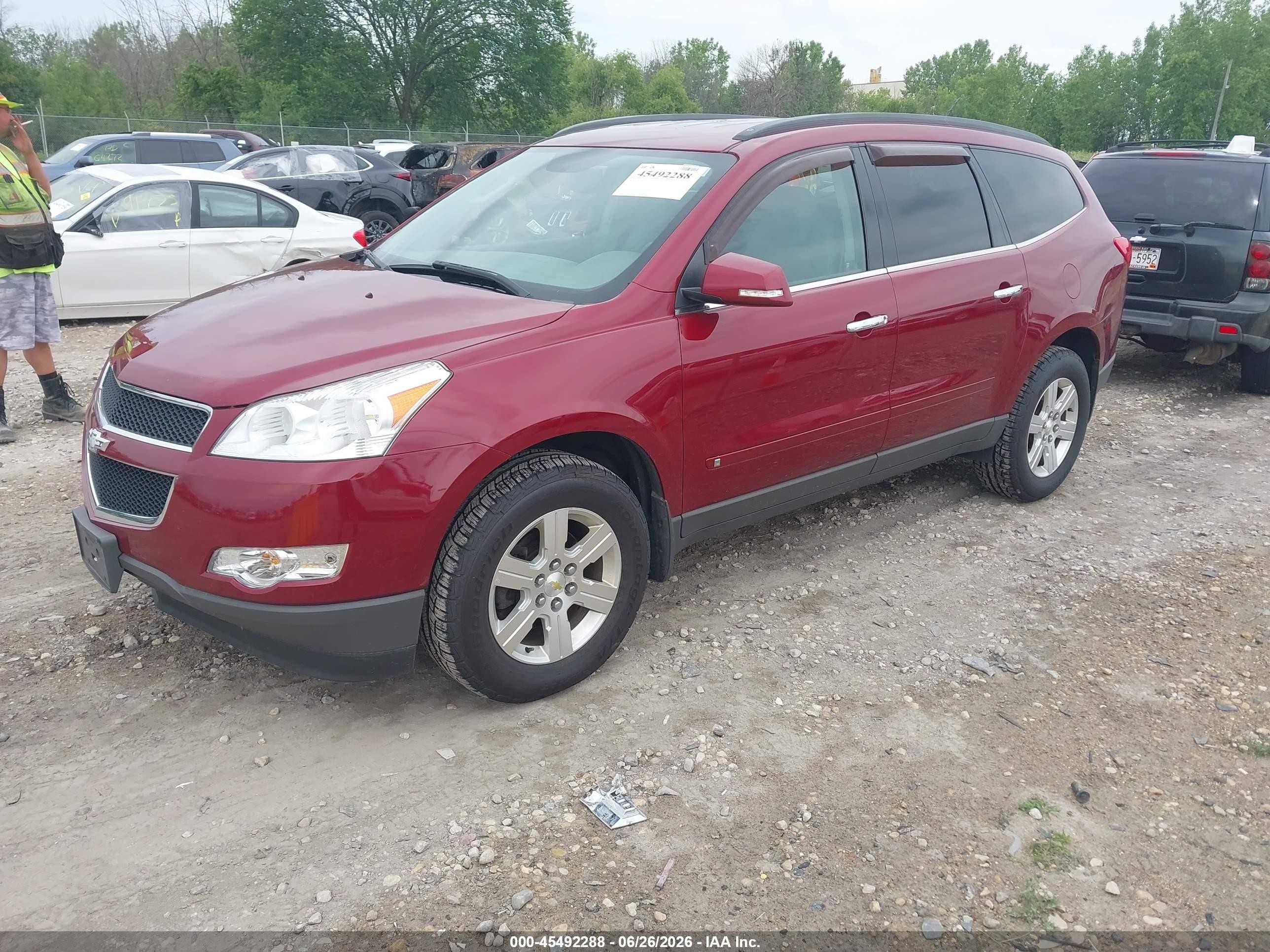 2010 Chevrolet Traverse Lt Red vin: 1GNLRGED5AS149041