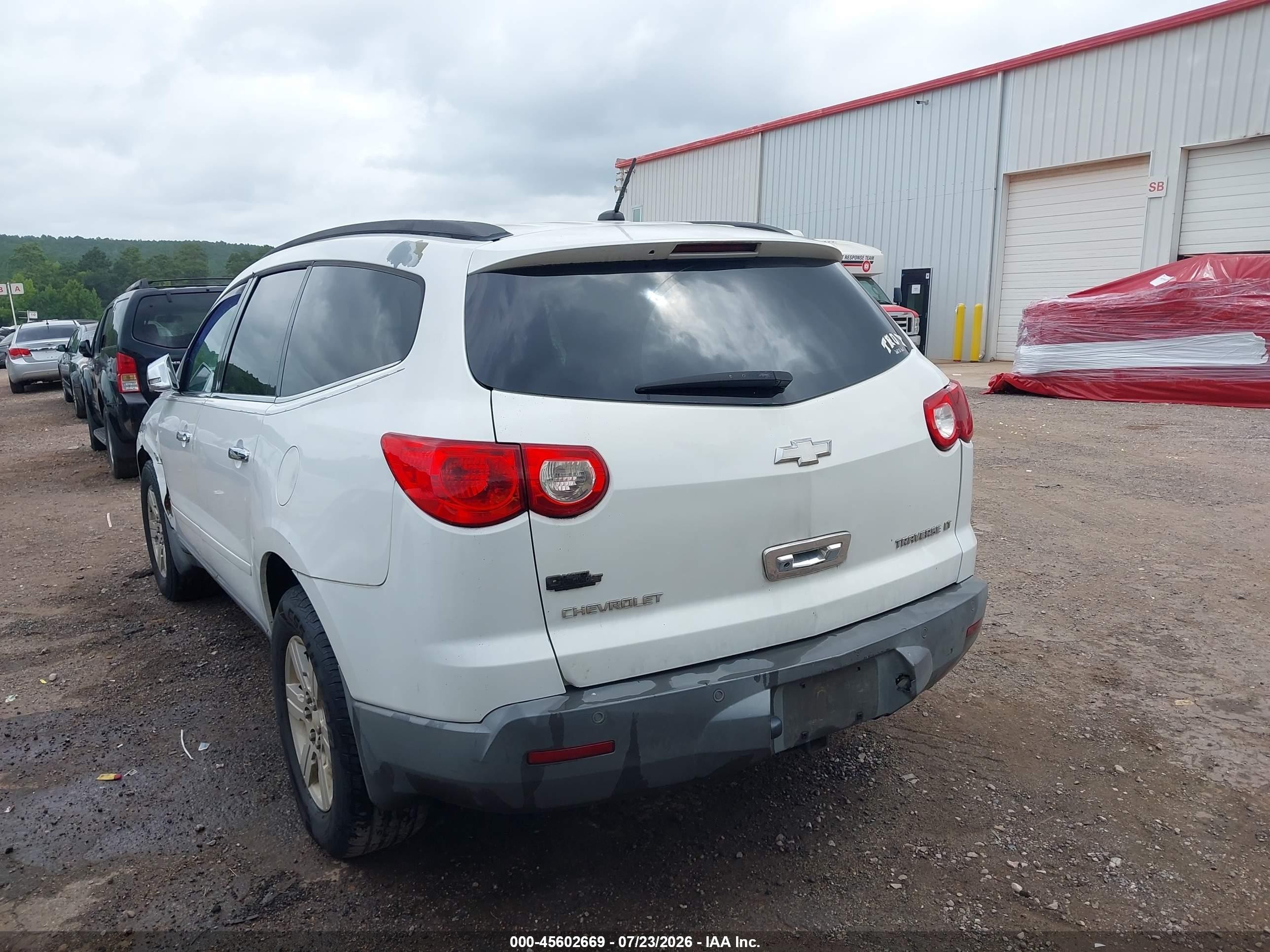 2010 Chevrolet Traverse Lt White vin: 1GNLRGED6AS106781