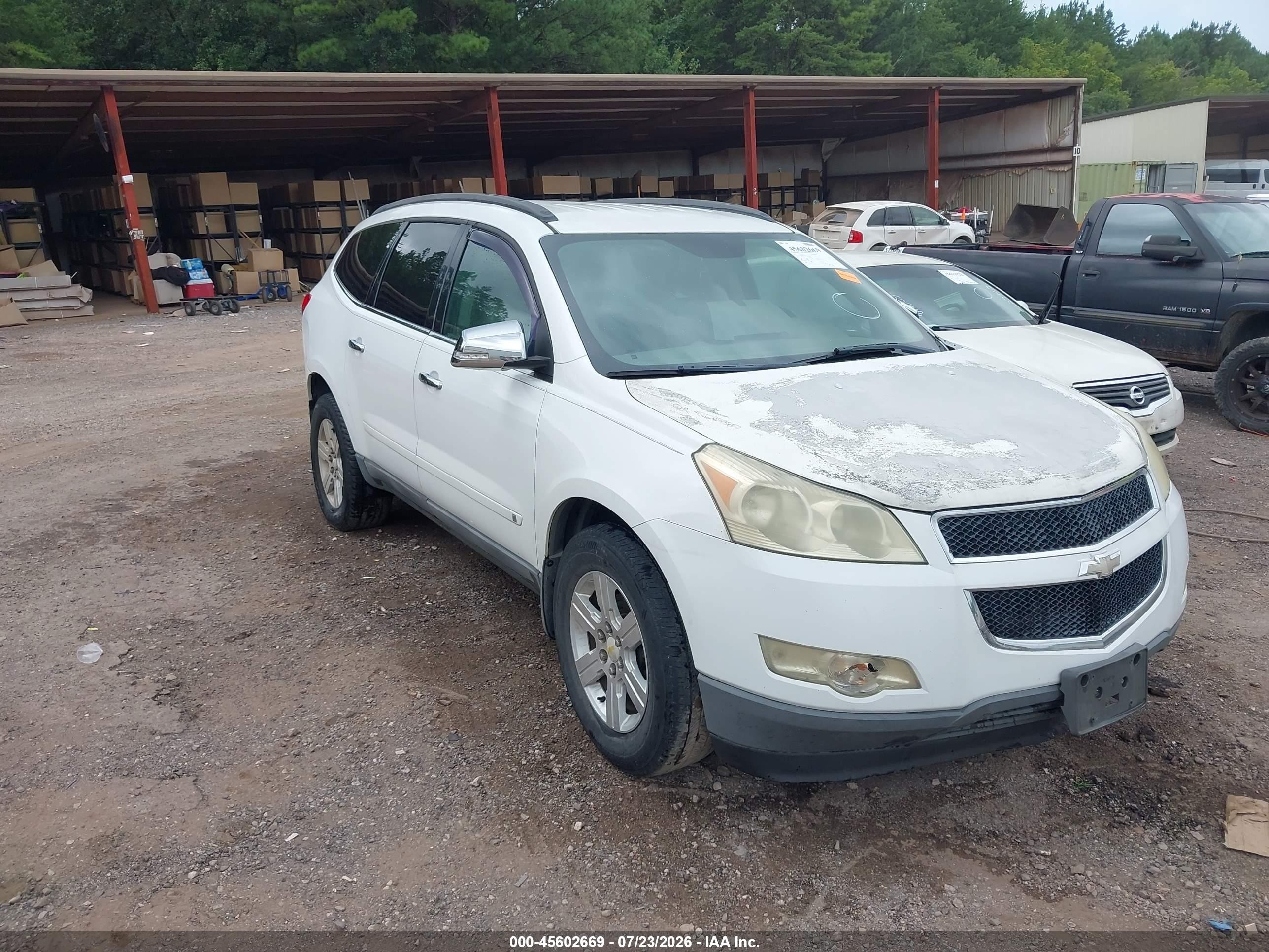 2010 Chevrolet Traverse Lt White vin: 1GNLRGED6AS106781