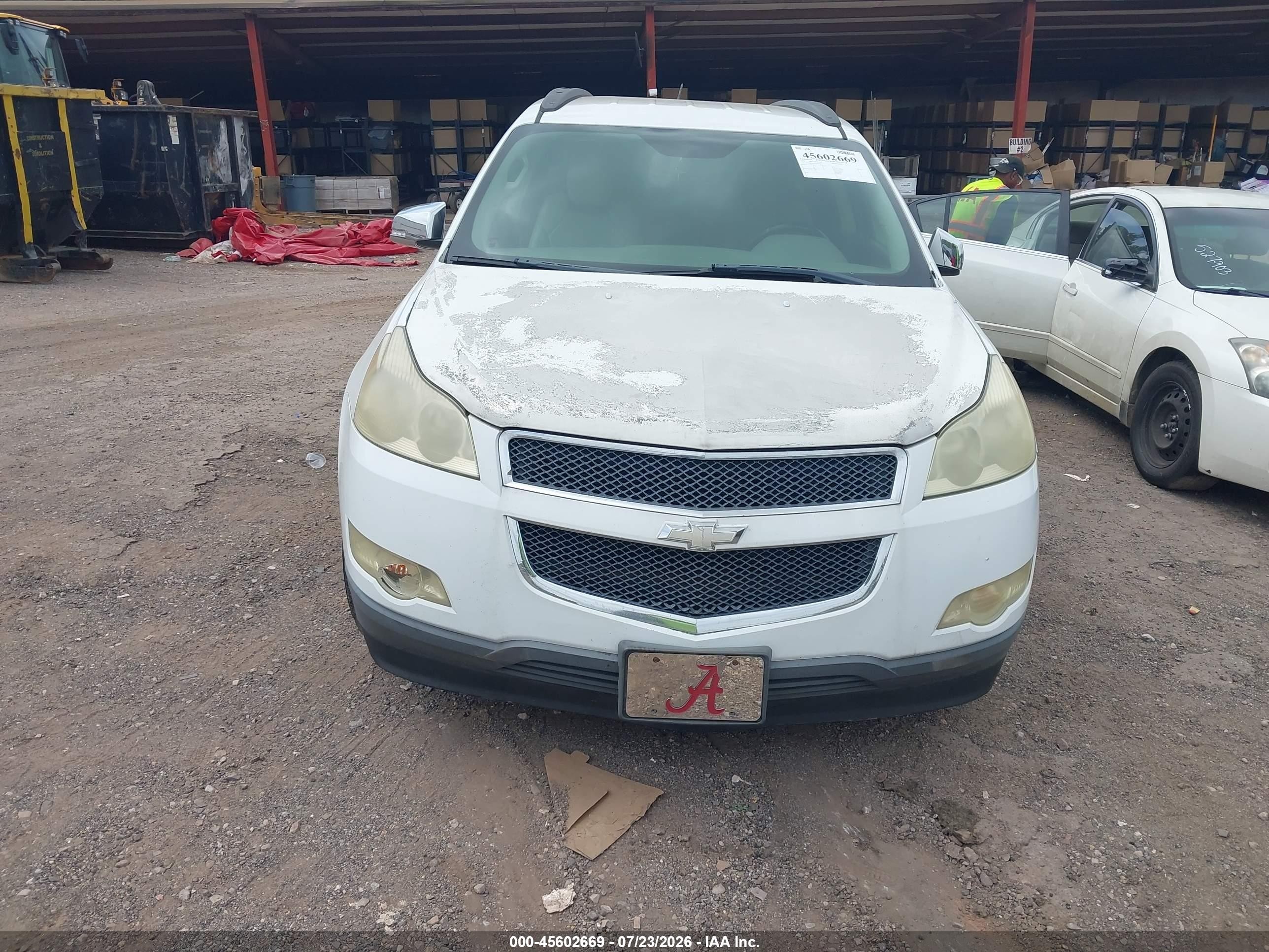 2010 Chevrolet Traverse Lt White vin: 1GNLRGED6AS106781