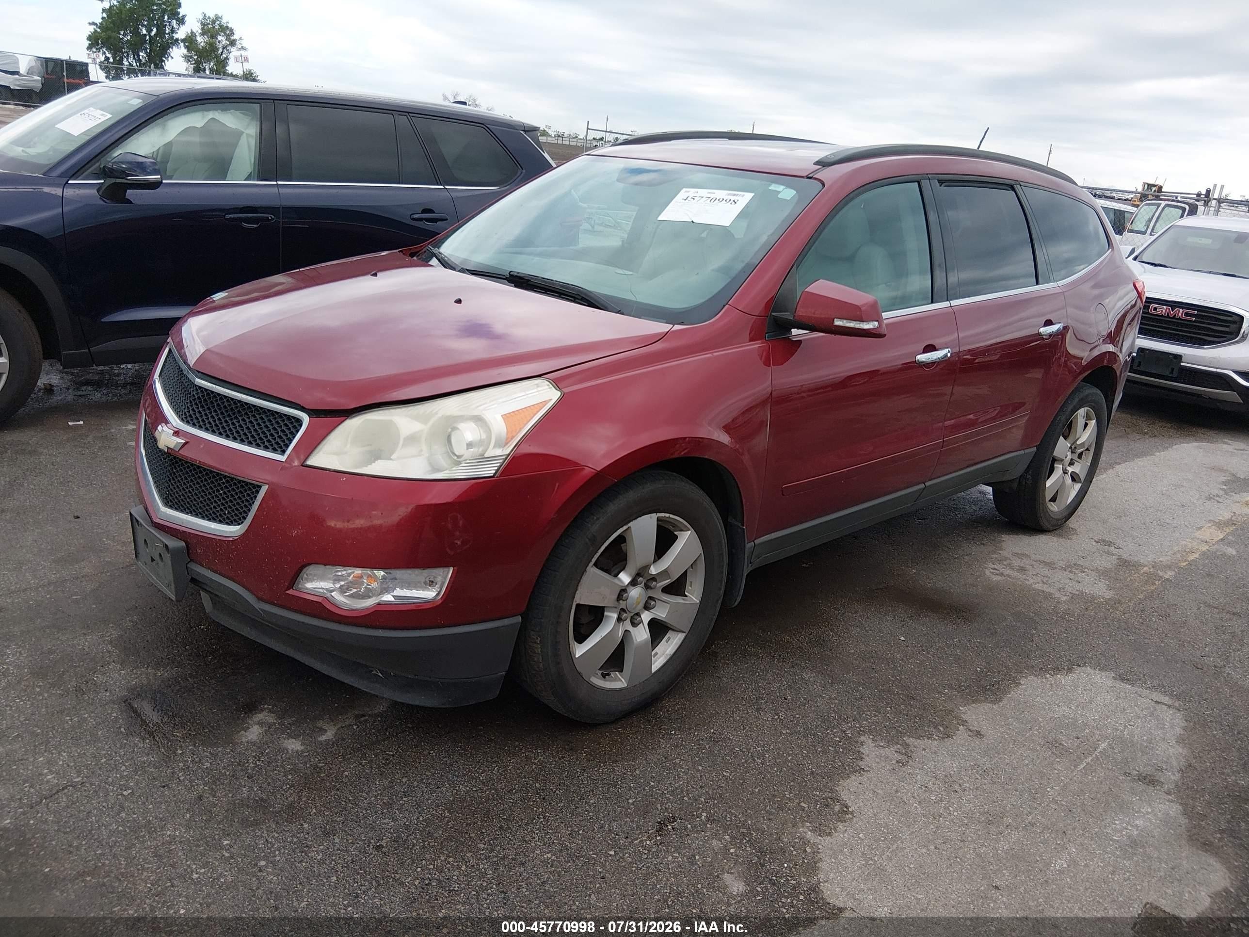 2010 Chevrolet Traverse Lt Maroon vin: 1GNLRGED9AJ249472