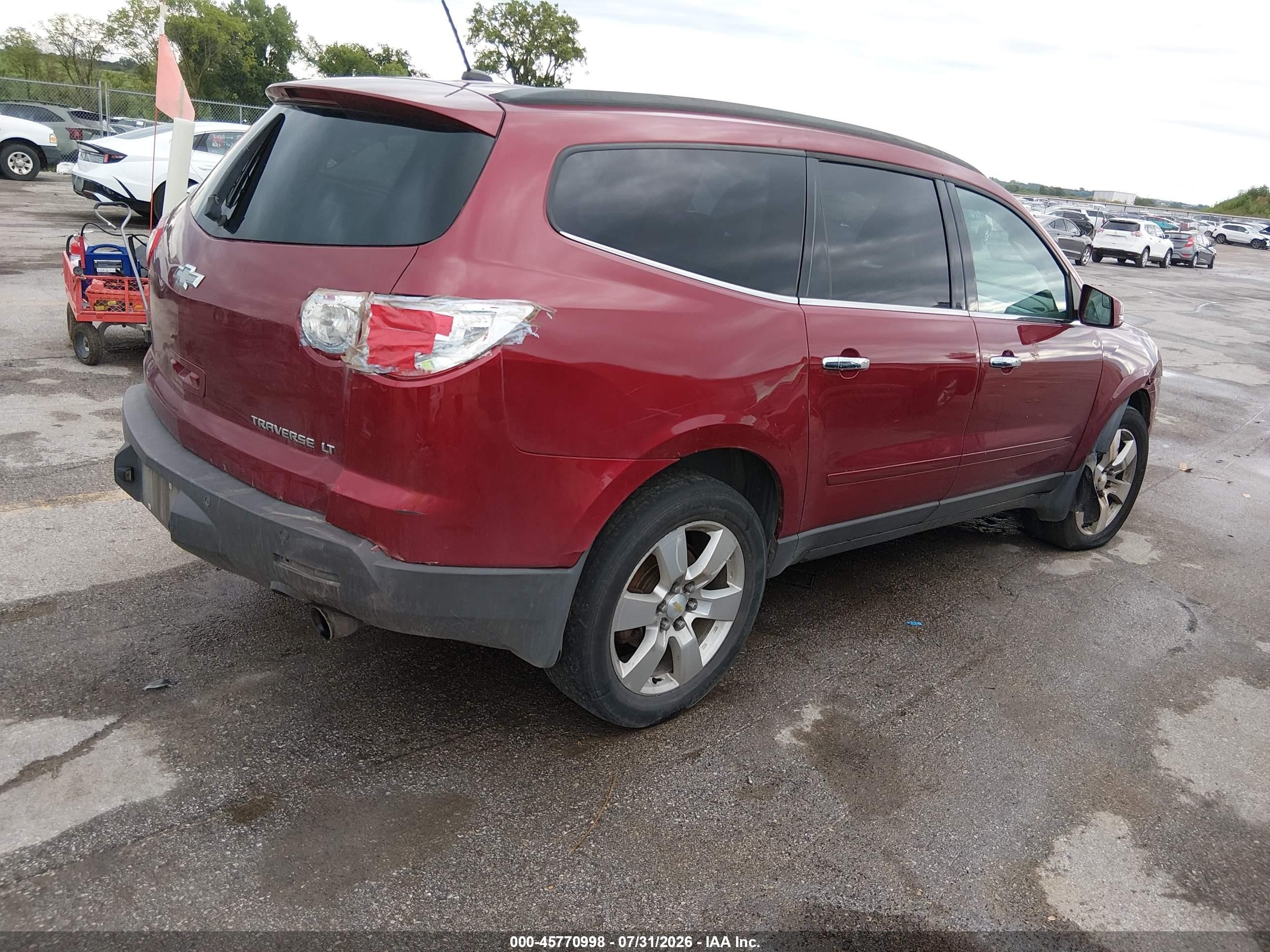 2010 Chevrolet Traverse Lt Maroon vin: 1GNLRGED9AJ249472