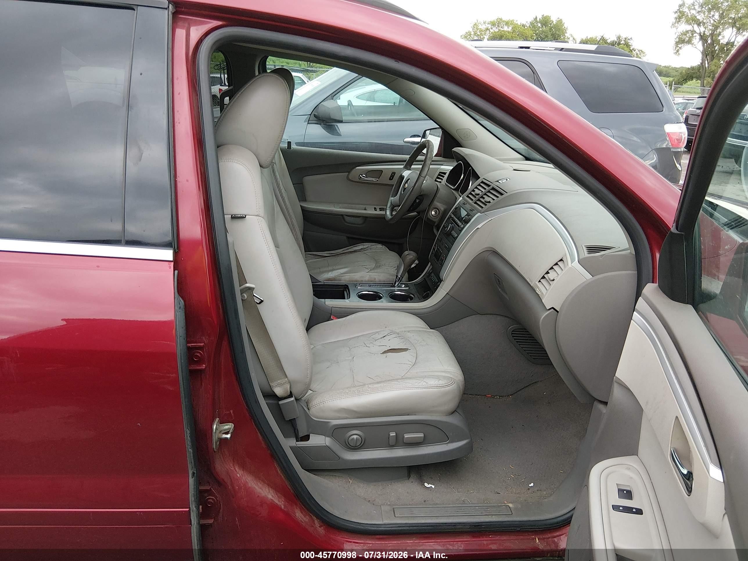 2010 Chevrolet Traverse Lt Maroon vin: 1GNLRGED9AJ249472