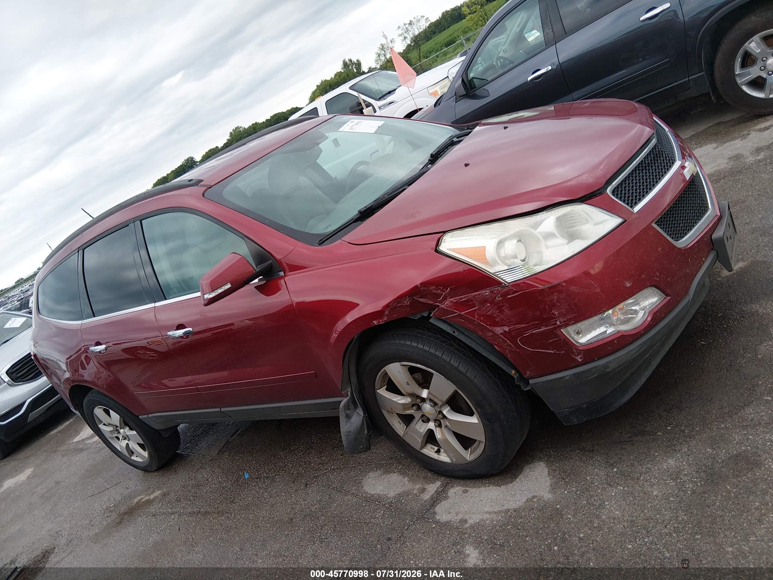 2010 Chevrolet Traverse Lt Maroon vin: 1GNLRGED9AJ249472