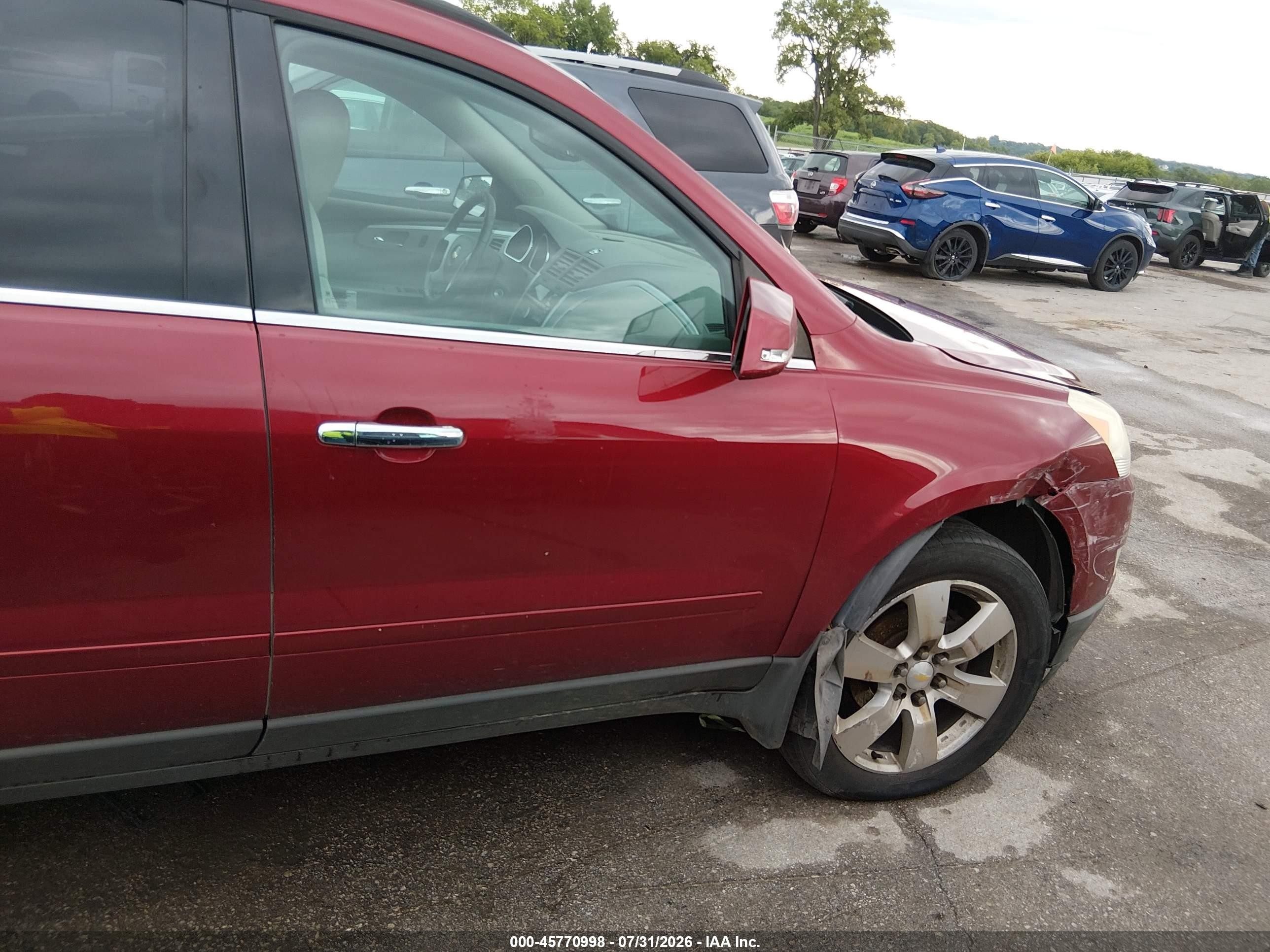 2010 Chevrolet Traverse Lt Maroon vin: 1GNLRGED9AJ249472