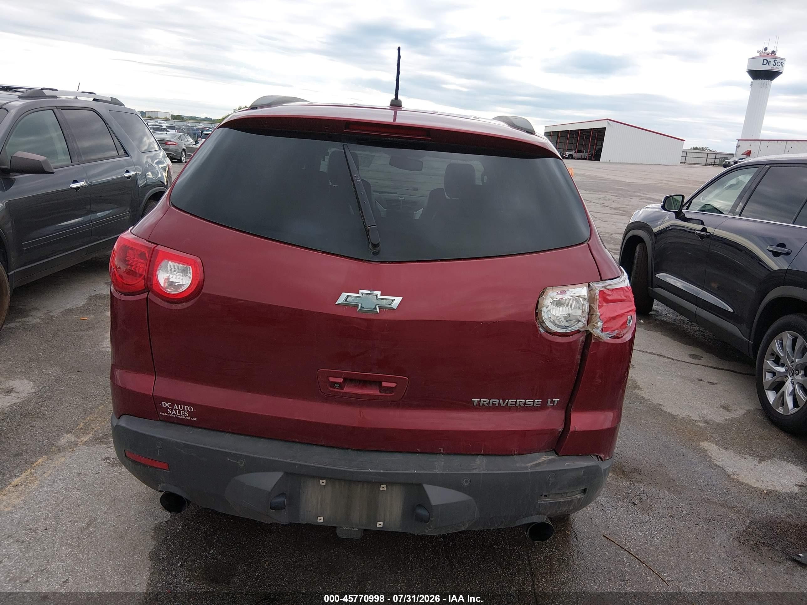 2010 Chevrolet Traverse Lt Maroon vin: 1GNLRGED9AJ249472
