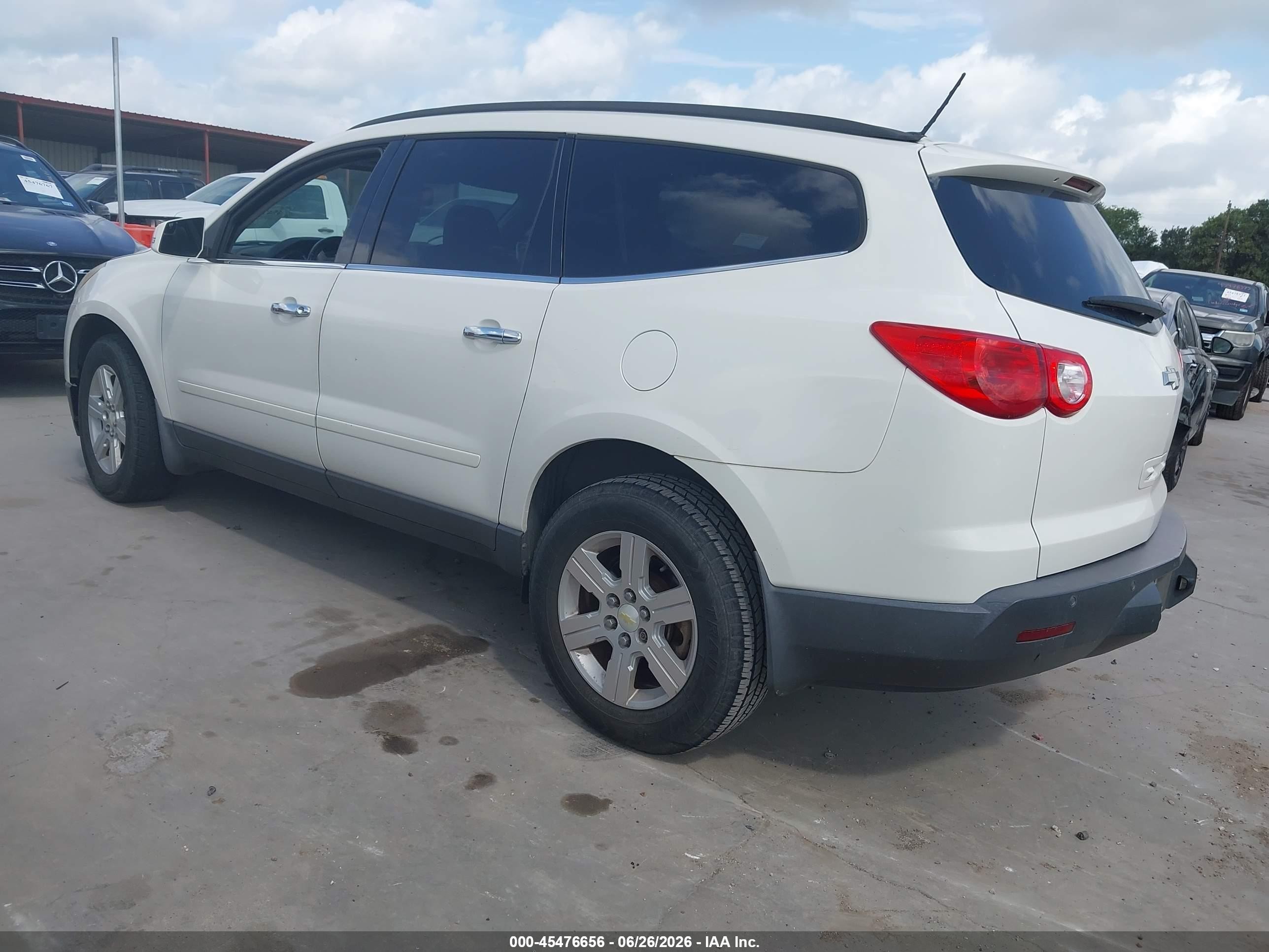 2010 Chevrolet Traverse Lt White vin: 1GNLRGEDXAJ231983