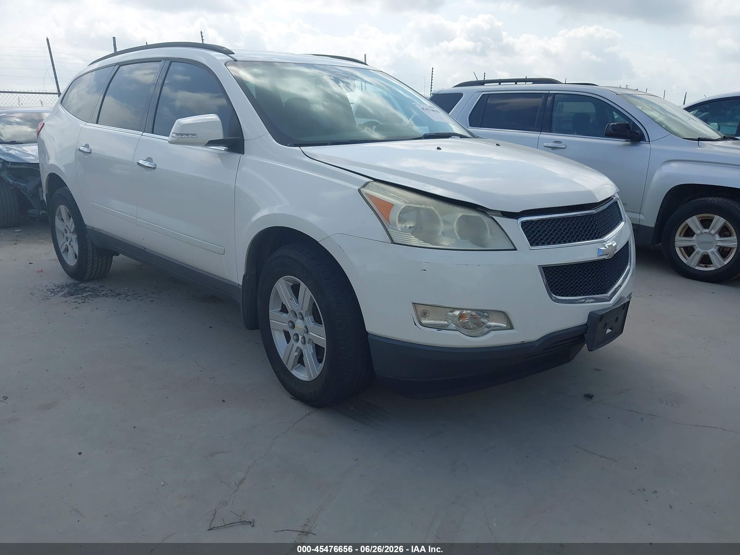 2010 Chevrolet Traverse Lt White vin: 1GNLRGEDXAJ231983