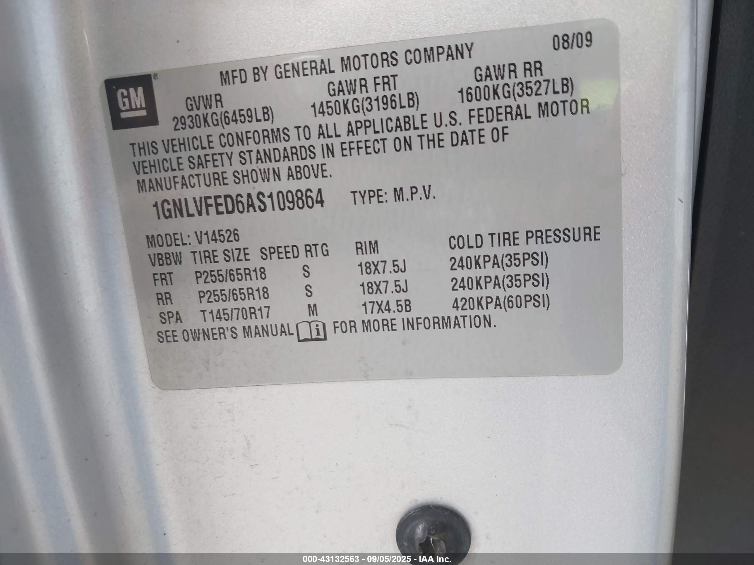 2010 Chevrolet Traverse Lt Серебряный vin: 1GNLVFED6AS109864