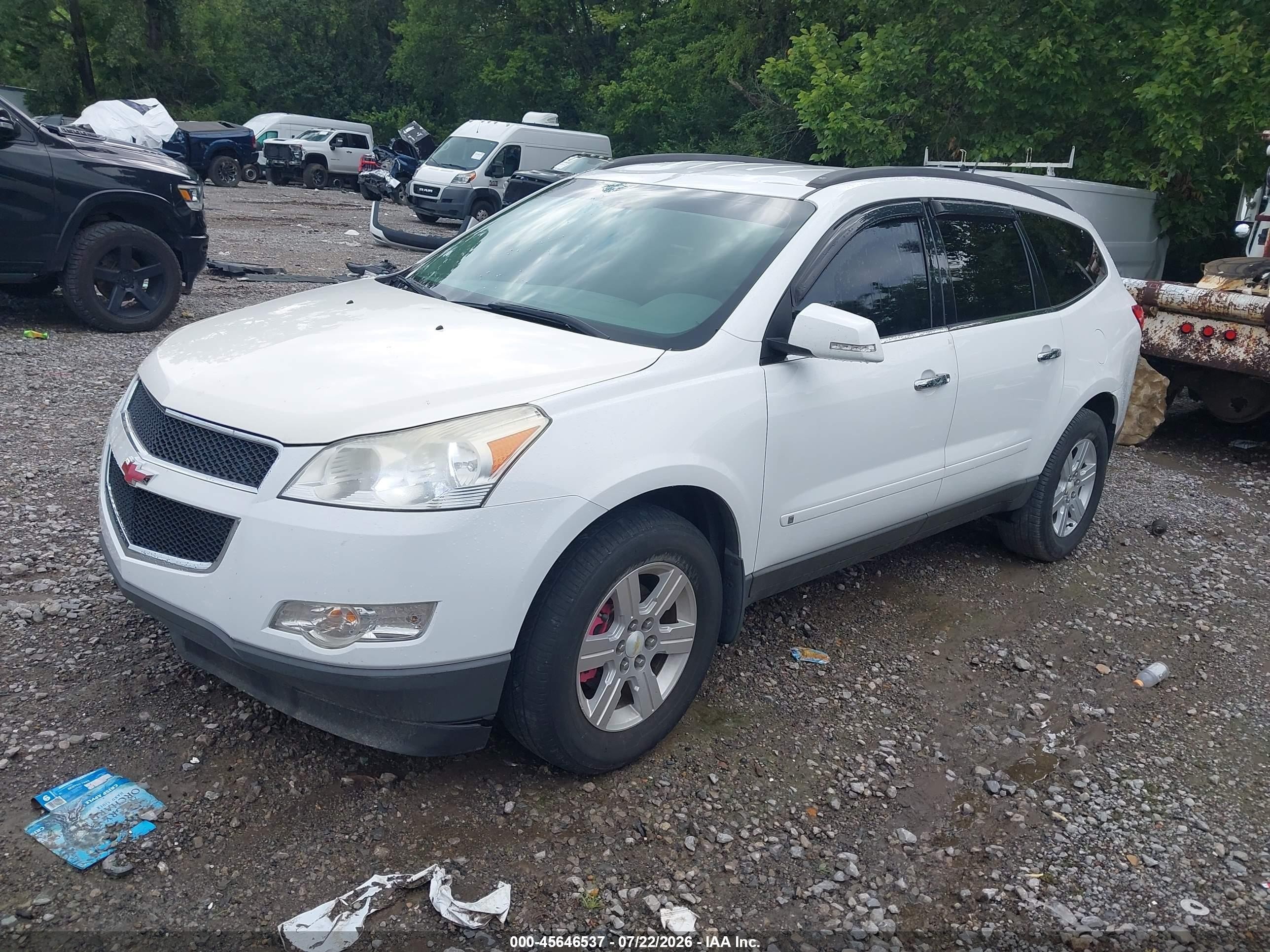 2010 Chevrolet Traverse Lt White vin: 1GNLVGED8AS142855