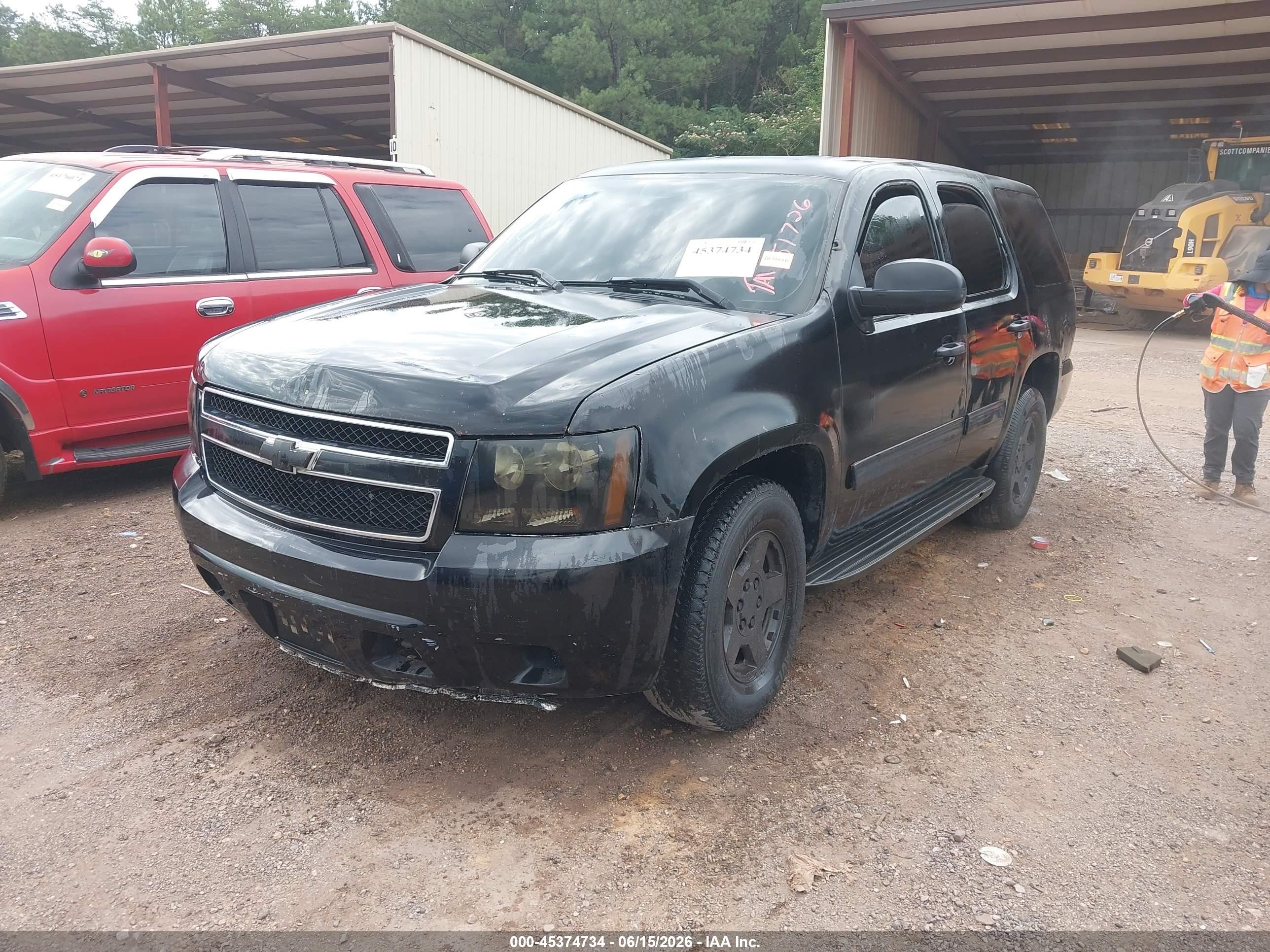 2010 Chevrolet Tahoe Ls Black vin: 1GNMCAE04AR151726