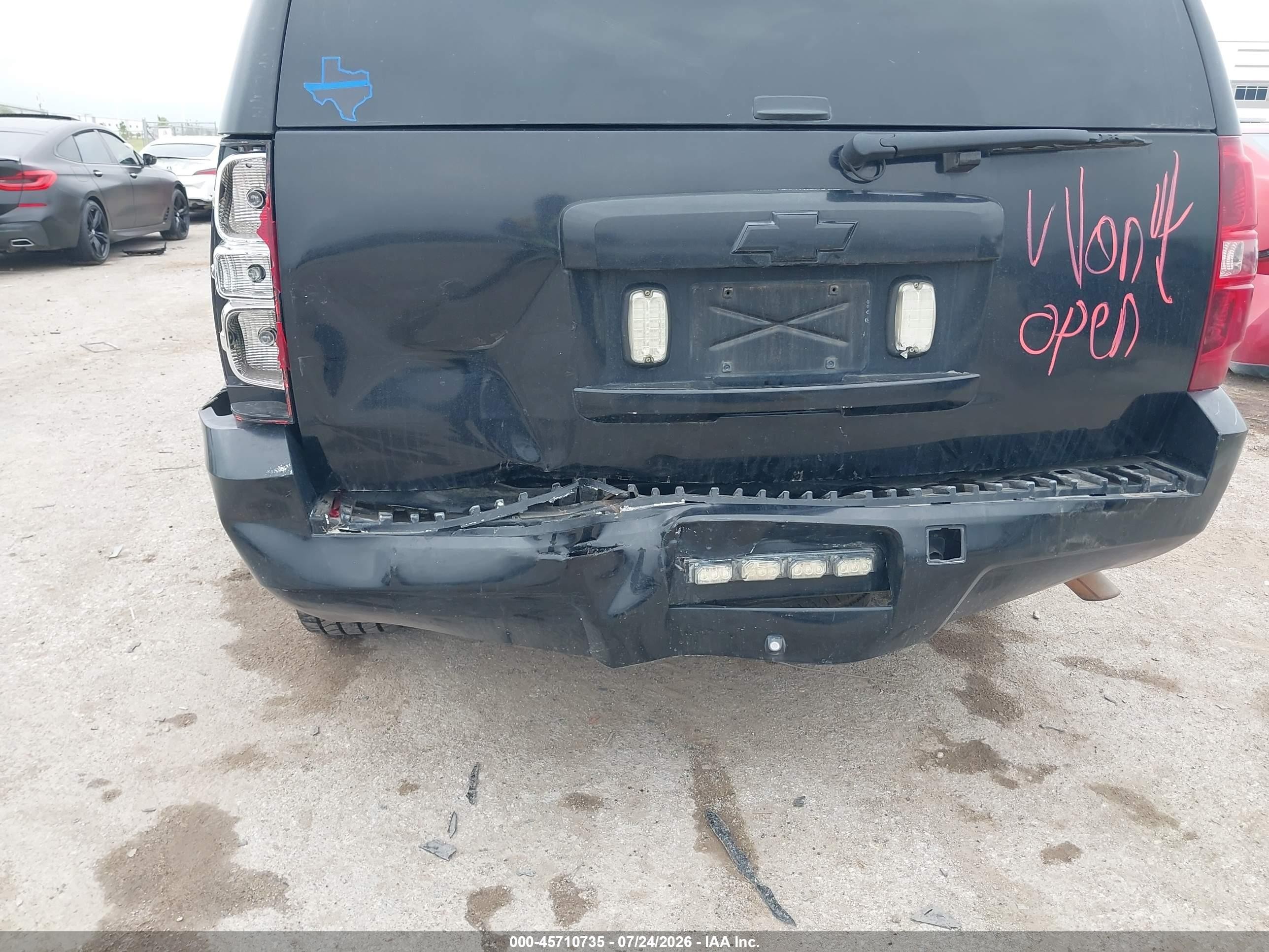 2010 Chevrolet Tahoe Ls Black vin: 1GNMCAE06AR229939