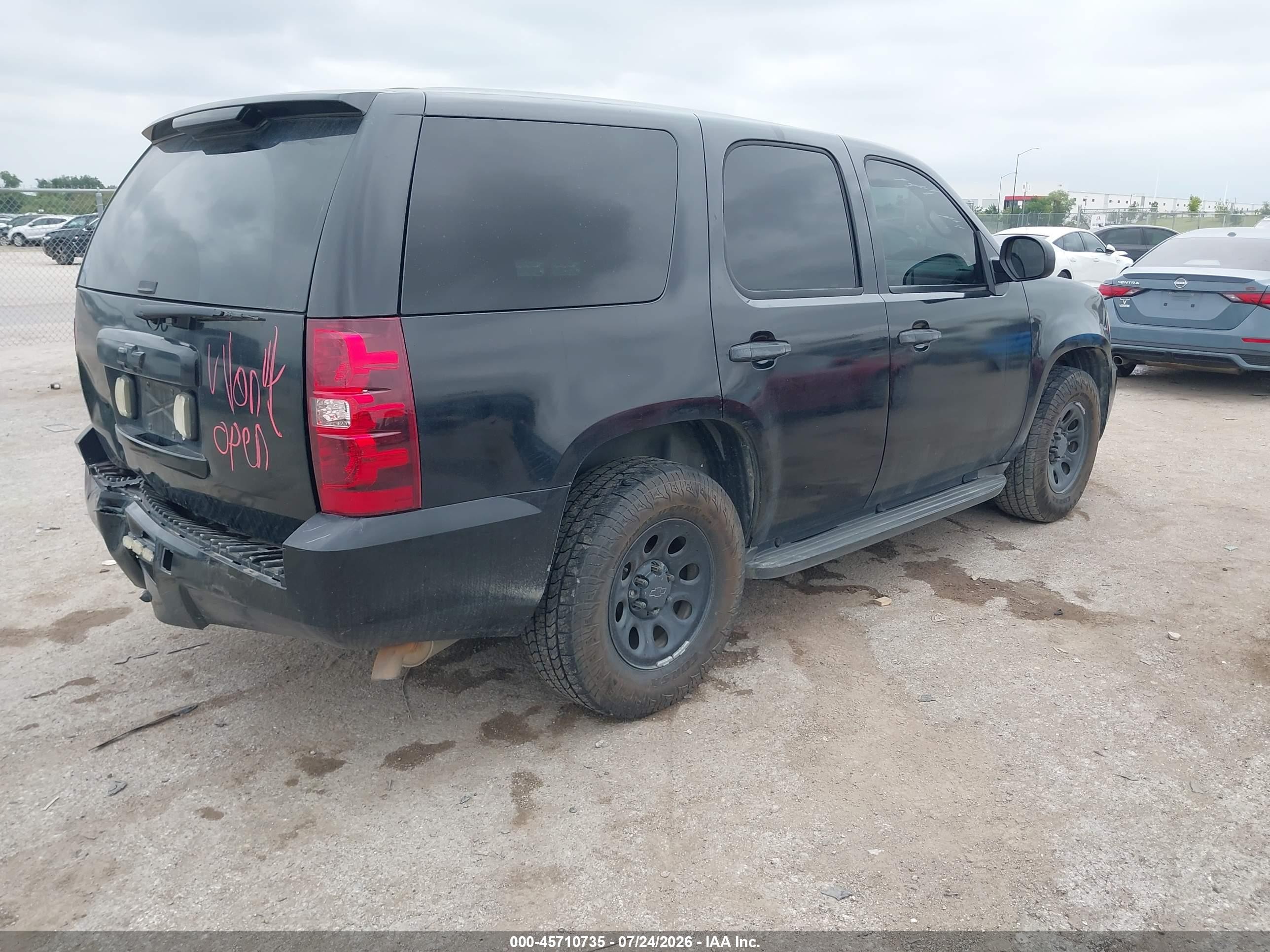 2010 Chevrolet Tahoe Ls Black vin: 1GNMCAE06AR229939