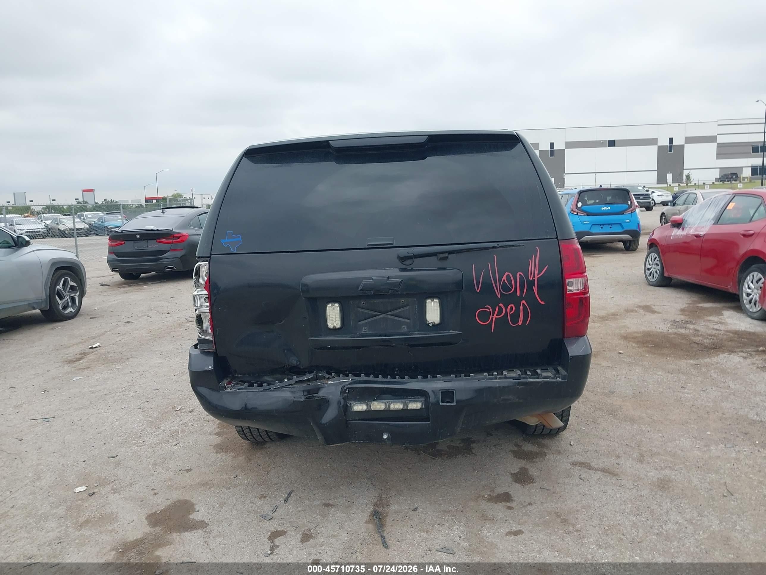 2010 Chevrolet Tahoe Ls Black vin: 1GNMCAE06AR229939
