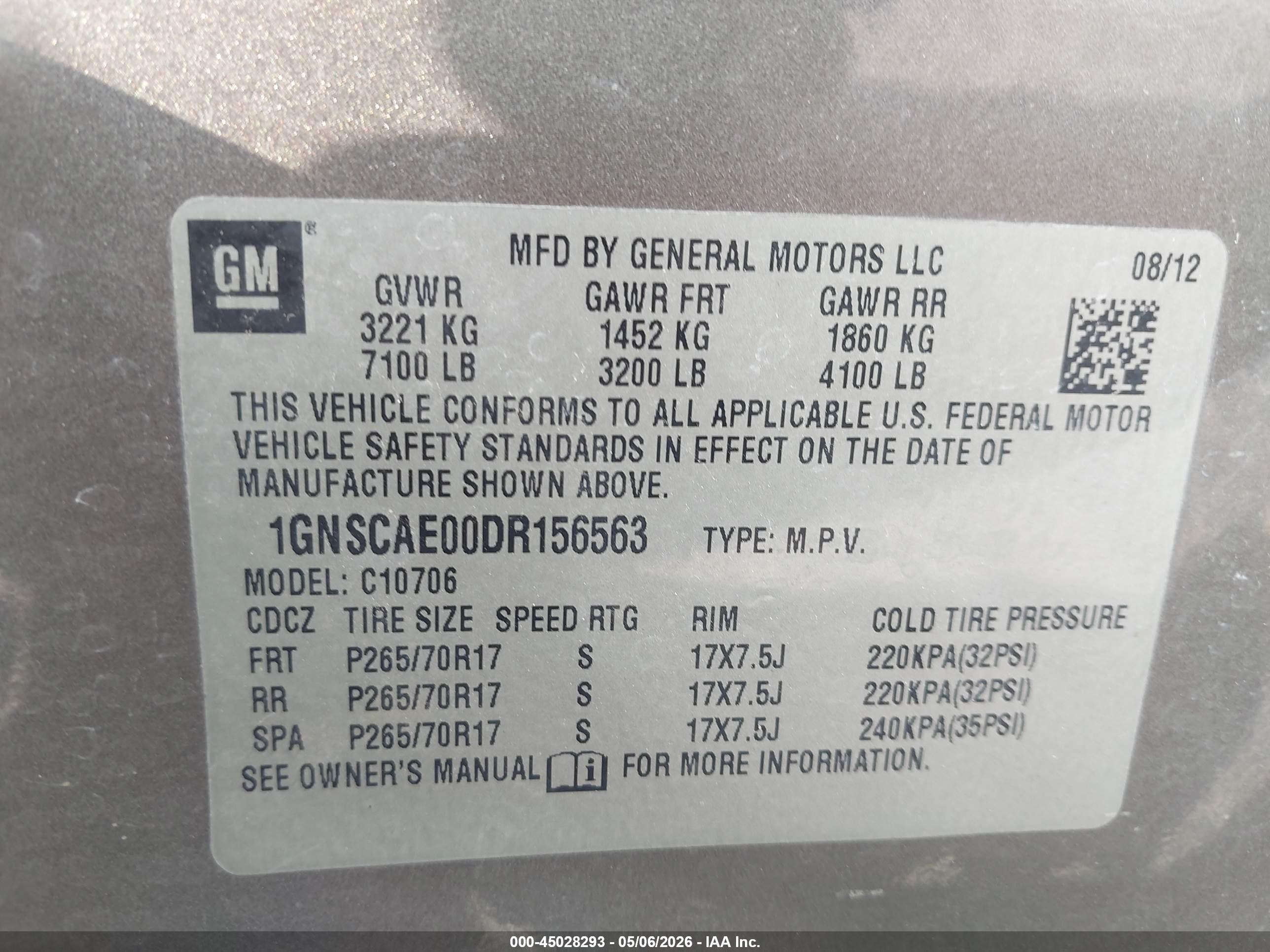 2013 Chevrolet Tahoe Ls Dark Brown vin: 1GNSCAE00DR156563
