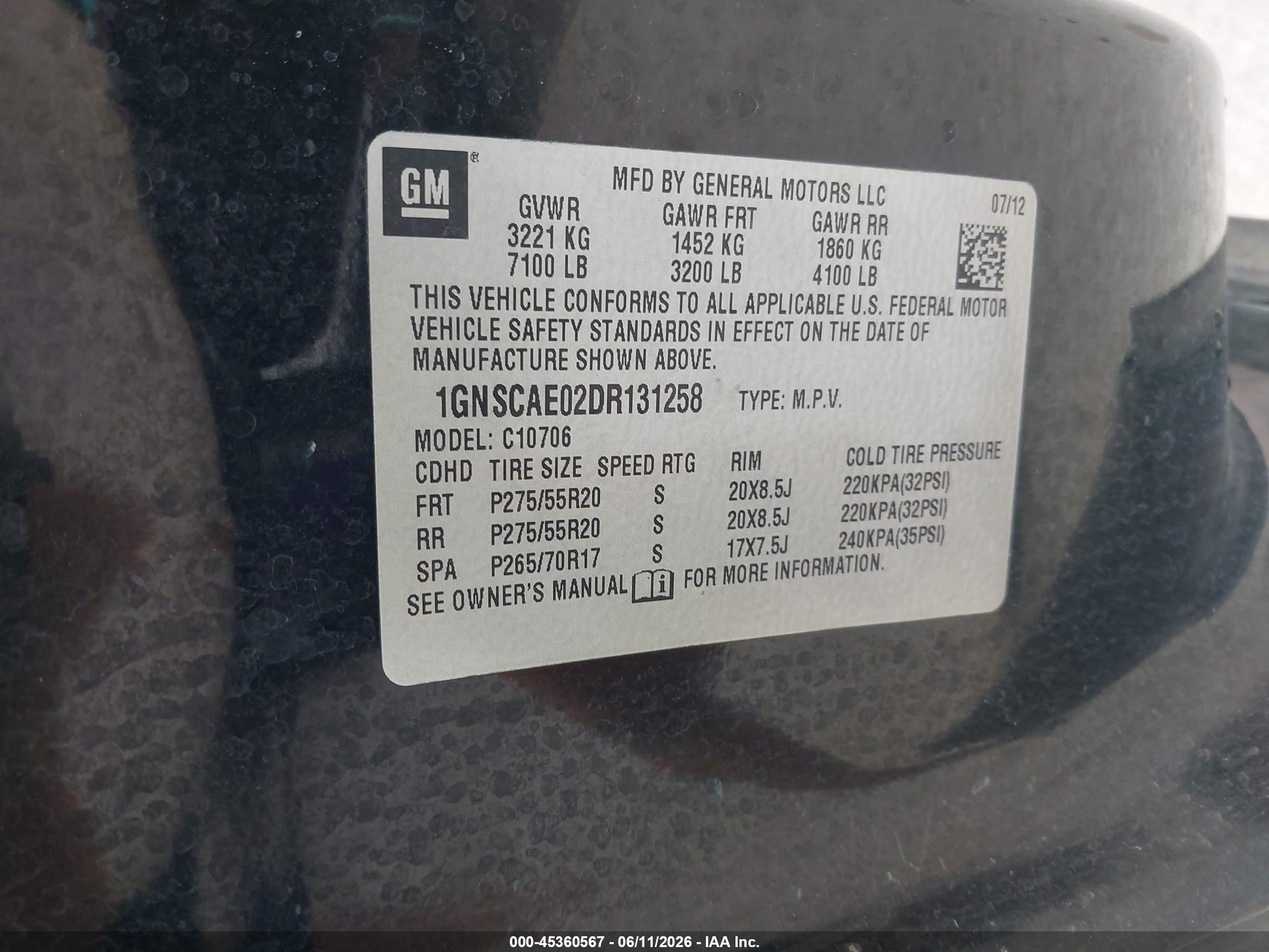 2013 Chevrolet Tahoe Ls Black vin: 1GNSCAE02DR131258