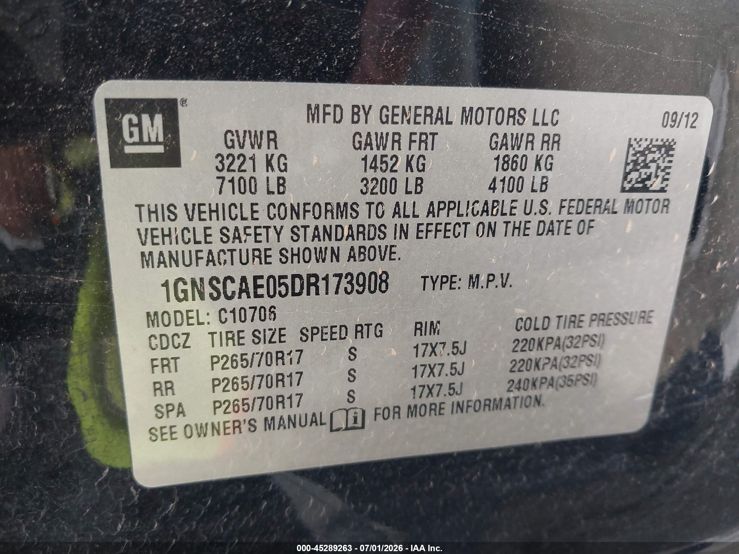 2013 Chevrolet Tahoe Ls Black vin: 1GNSCAE05DR173908