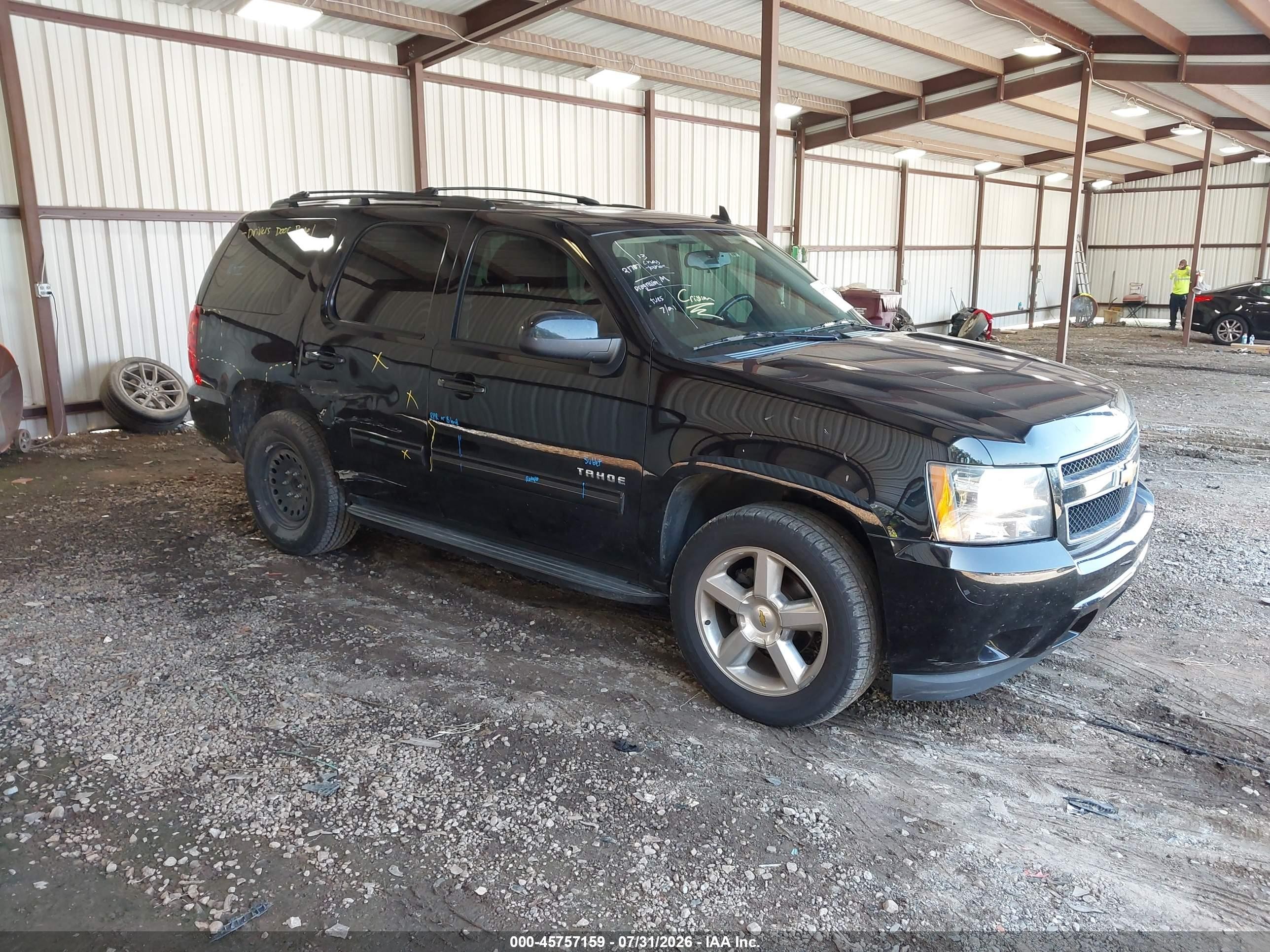 2013 Chevrolet Tahoe Ls Black vin: 1GNSCAE05DR205496