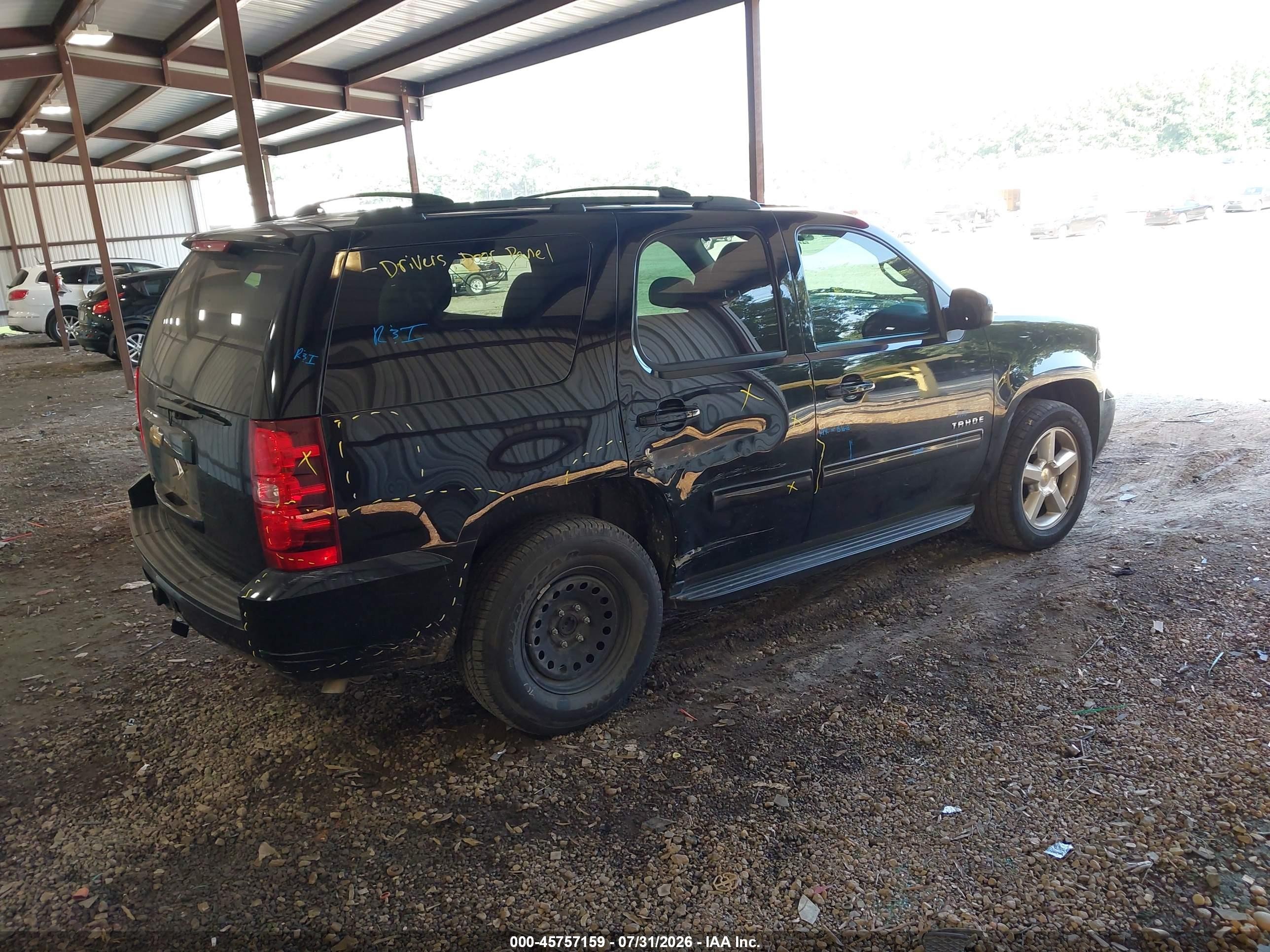 2013 Chevrolet Tahoe Ls Black vin: 1GNSCAE05DR205496
