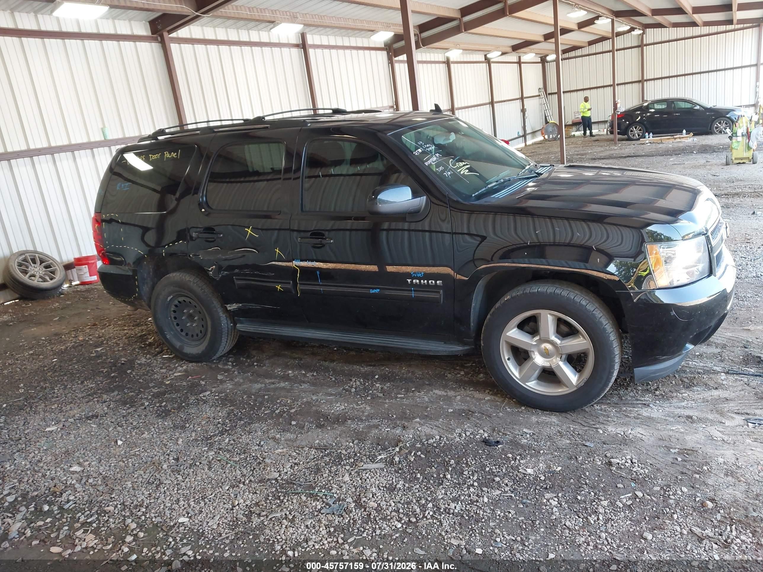 2013 Chevrolet Tahoe Ls Black vin: 1GNSCAE05DR205496