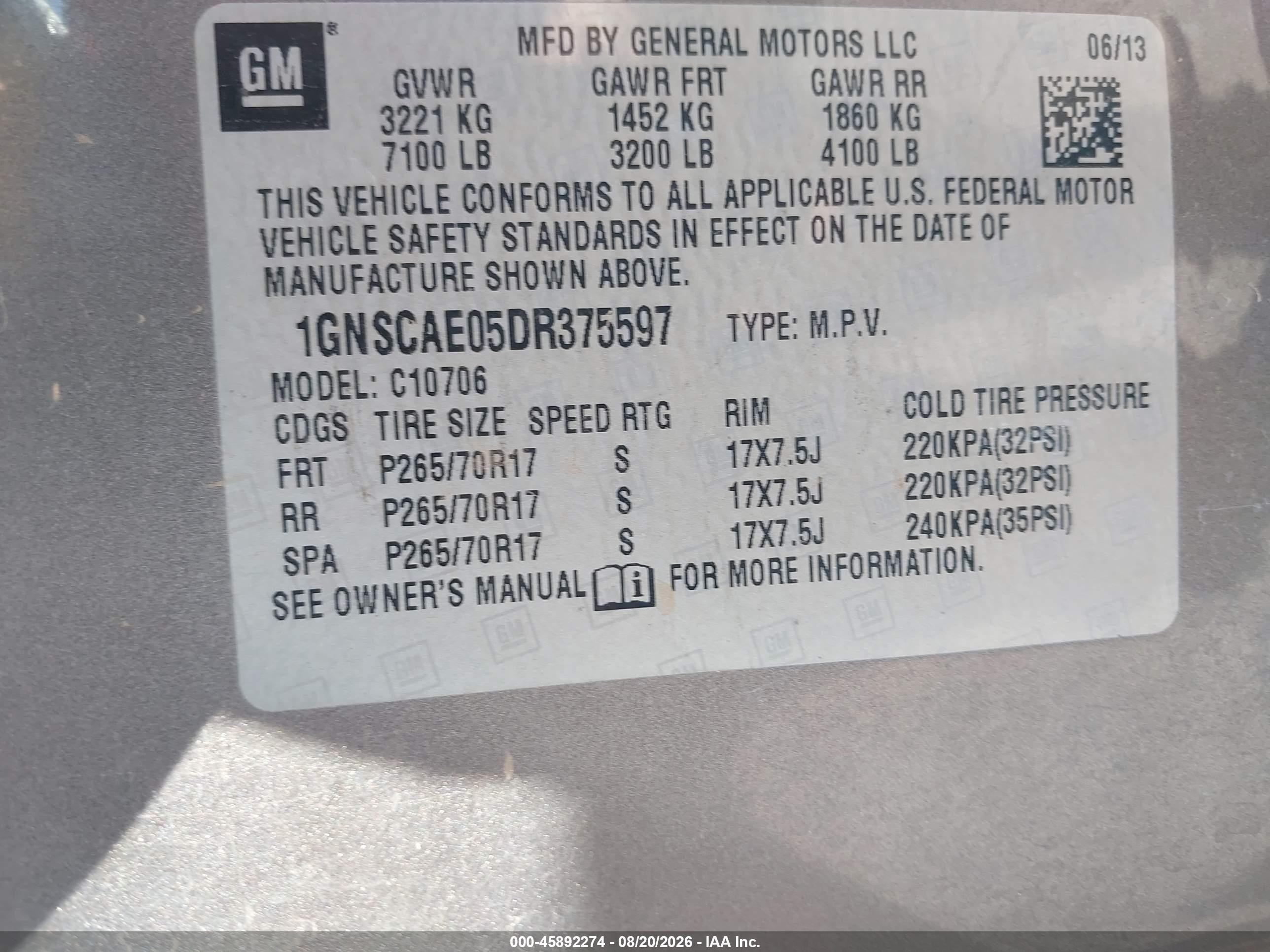 2013 Chevrolet Tahoe Ls Gray vin: 1GNSCAE05DR375597