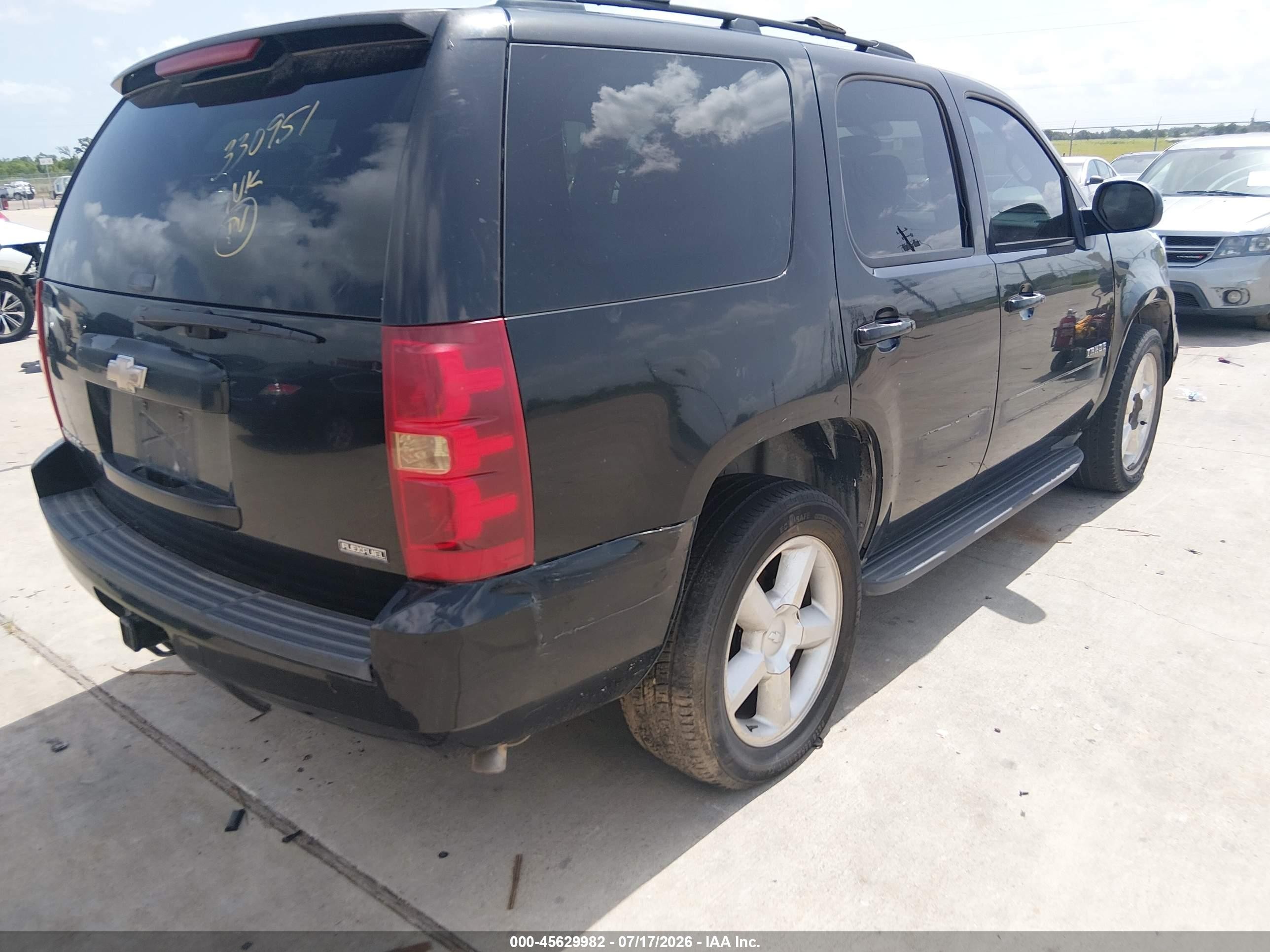 2011 Chevrolet Tahoe Ls Black vin: 1GNSCAE07BR330951