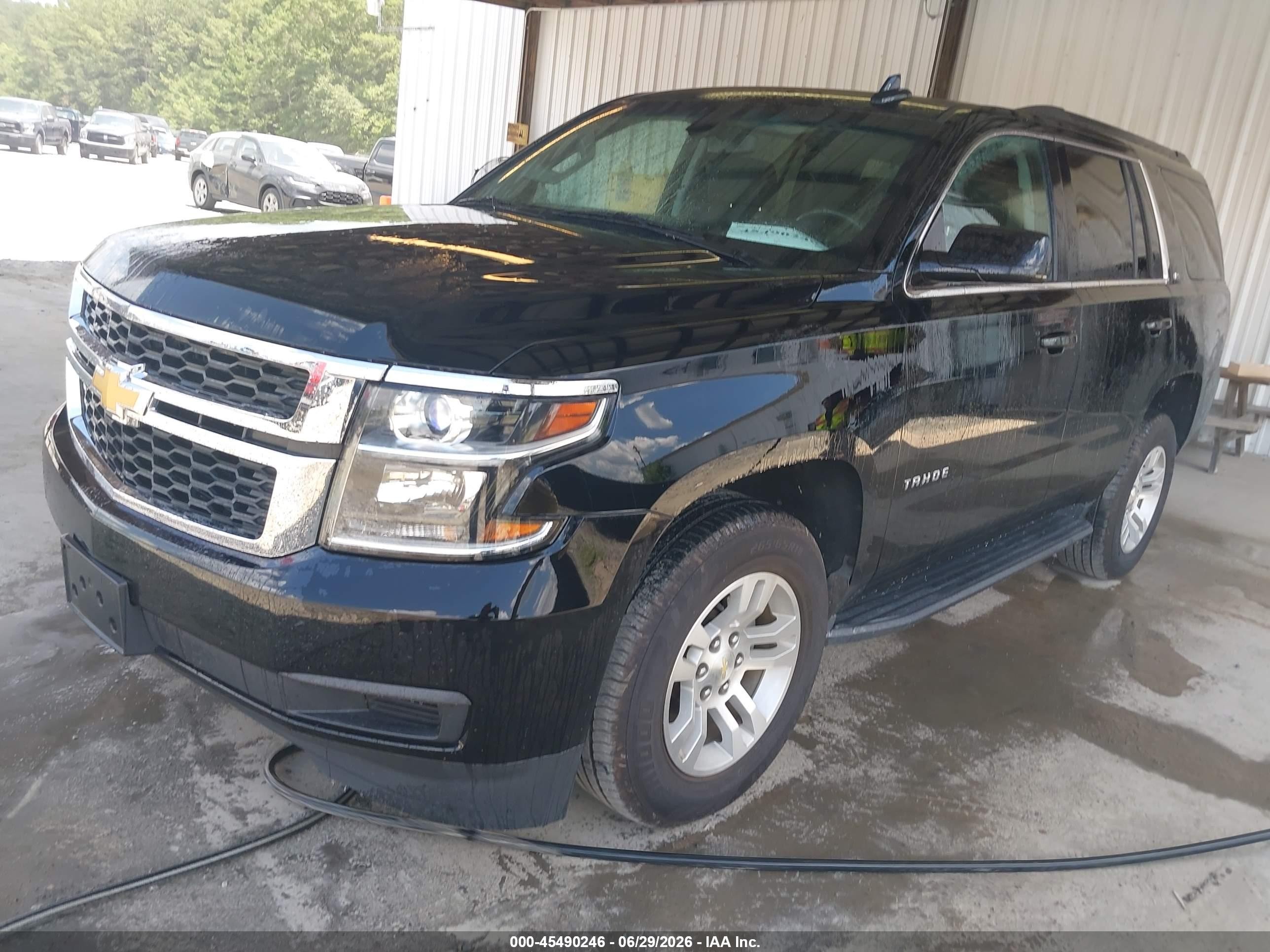 2015 Chevrolet Tahoe Ls Black vin: 1GNSCAEC4FR655654