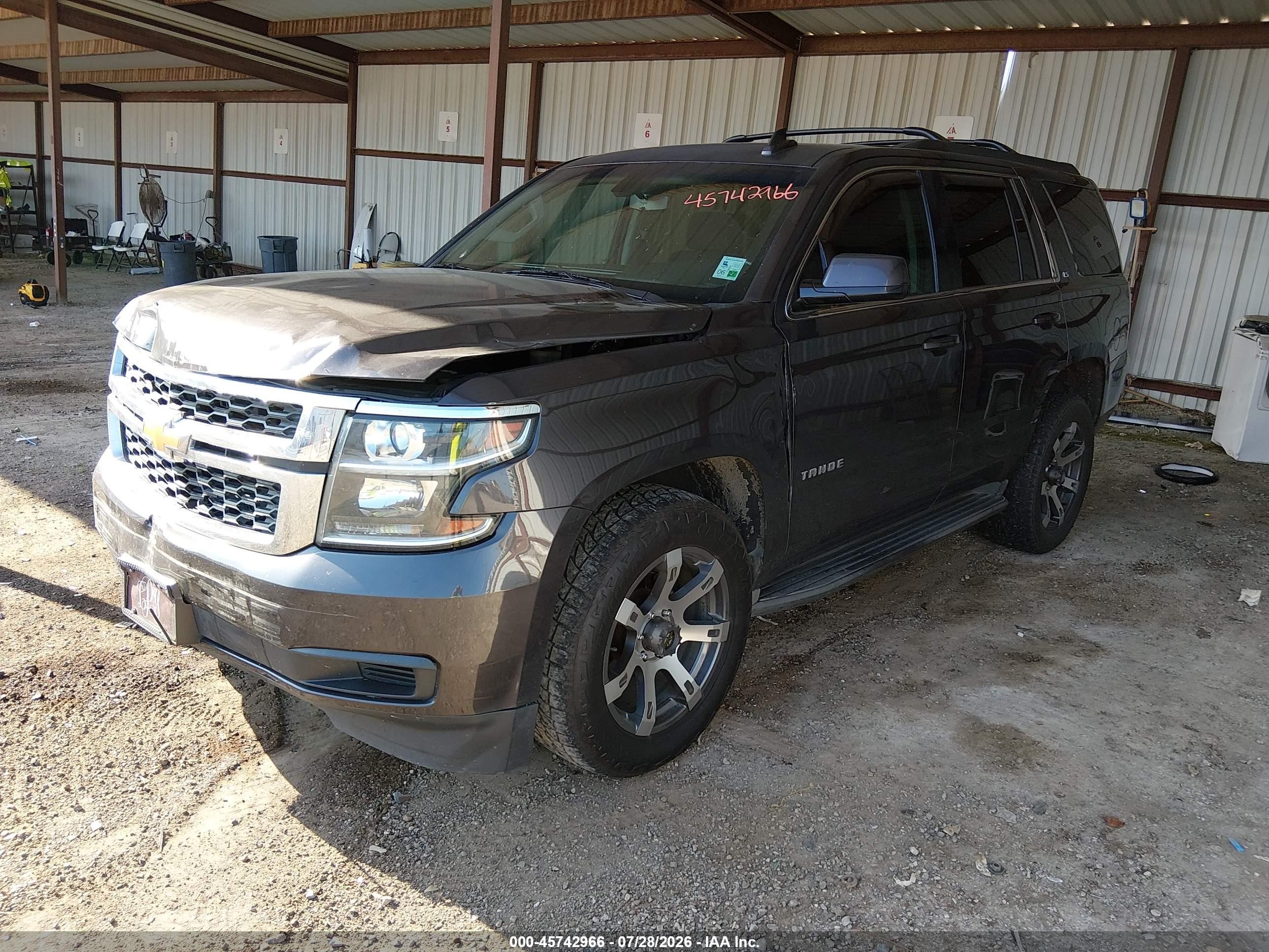 2015 Chevrolet Tahoe Ls Gray vin: 1GNSCAKC0FR582965