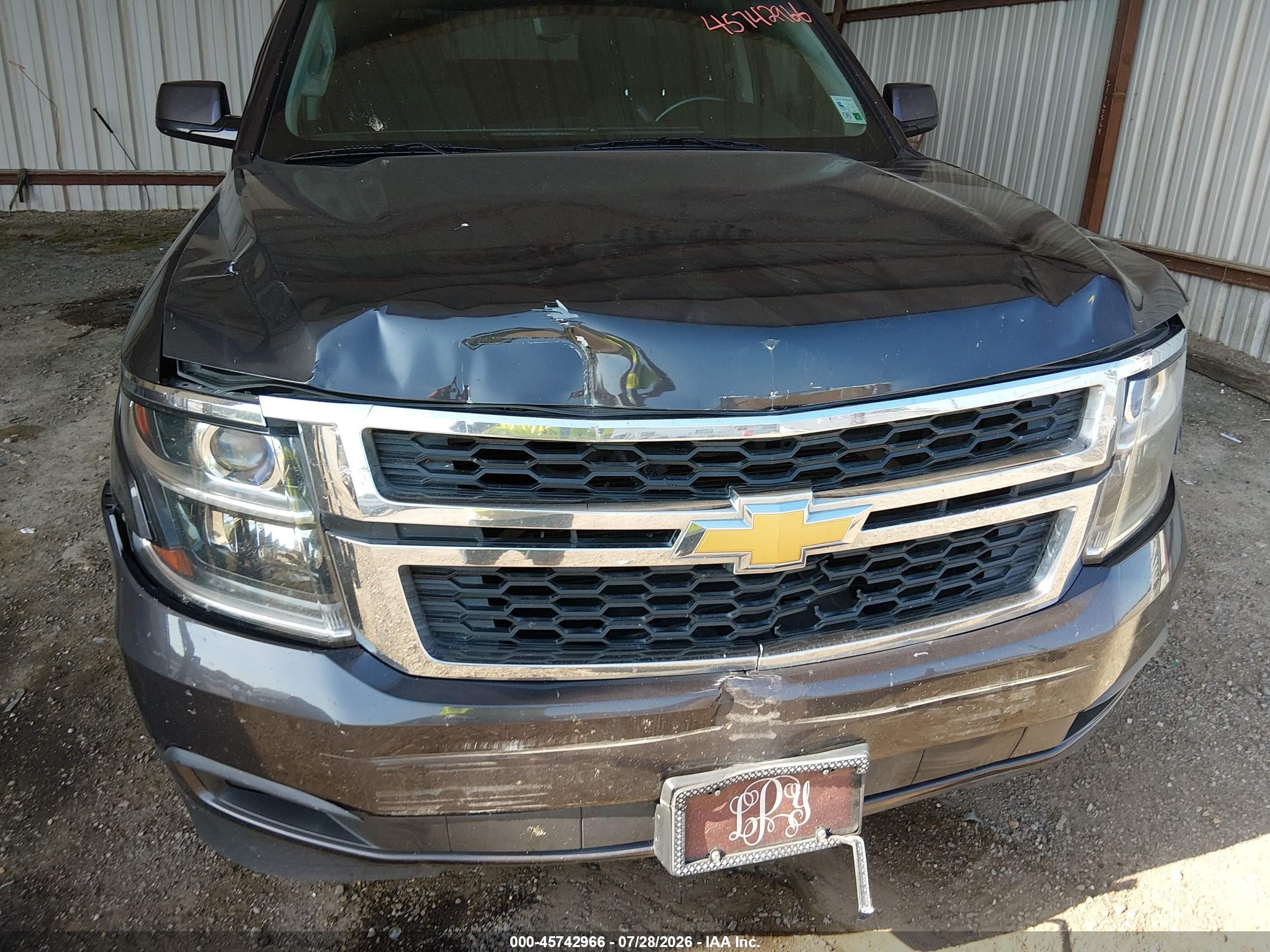 2015 Chevrolet Tahoe Ls Gray vin: 1GNSCAKC0FR582965