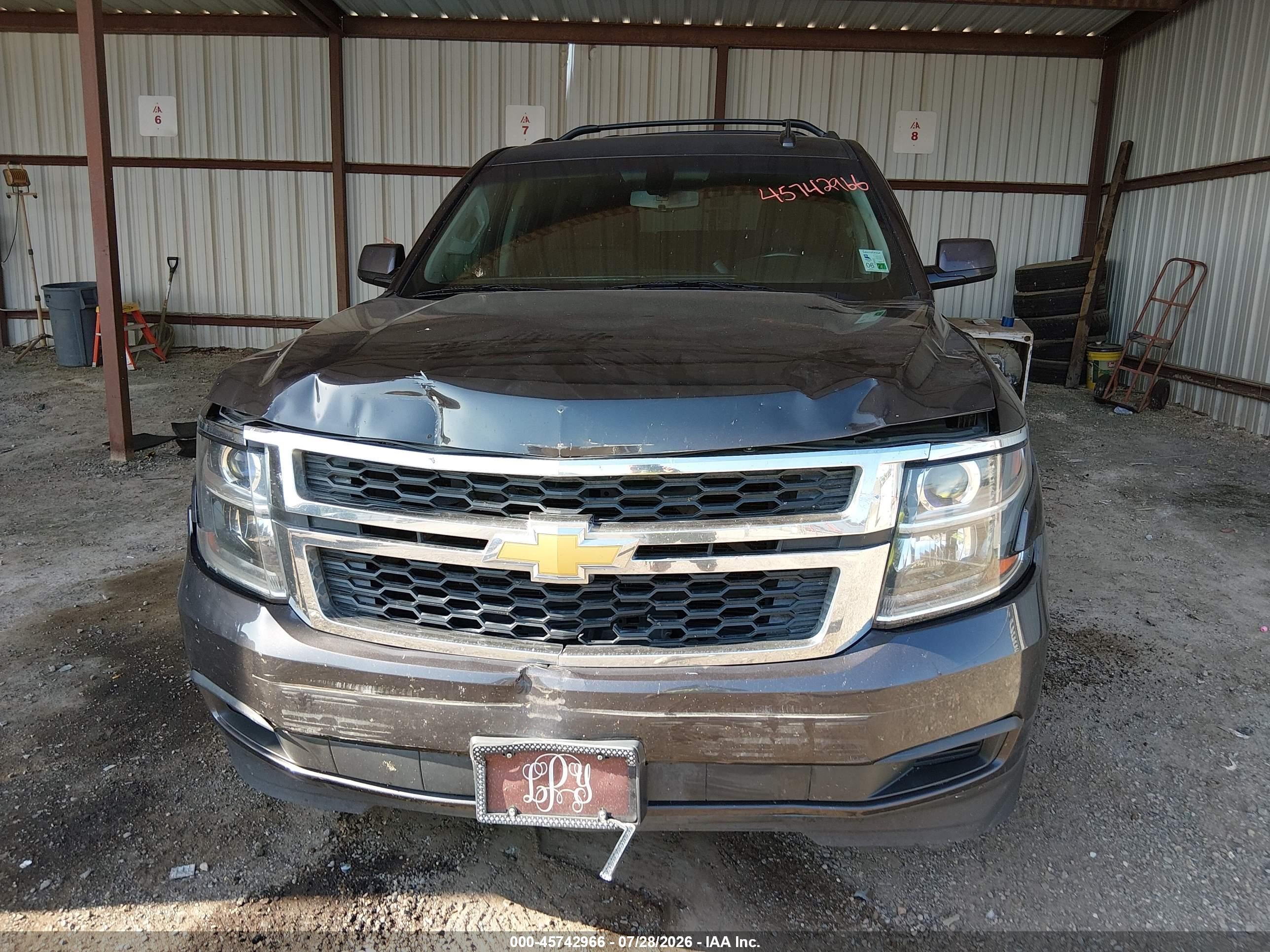 2015 Chevrolet Tahoe Ls Gray vin: 1GNSCAKC0FR582965