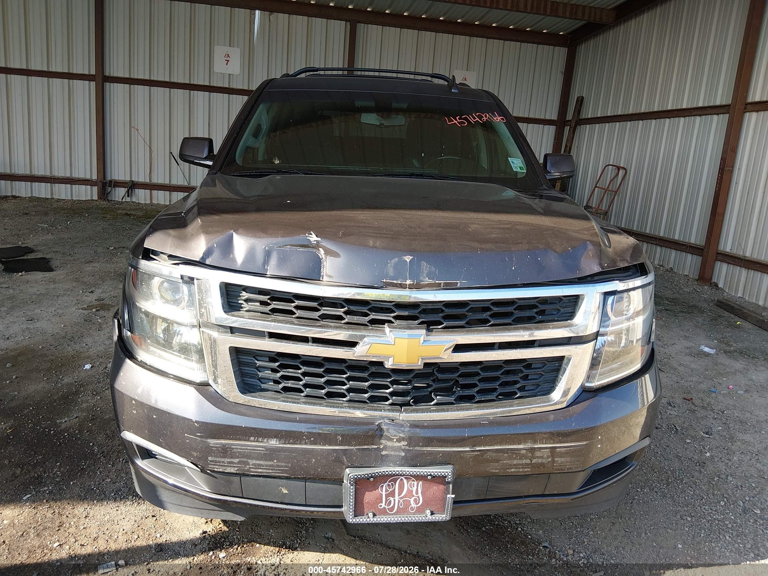 2015 Chevrolet Tahoe Ls Gray vin: 1GNSCAKC0FR582965