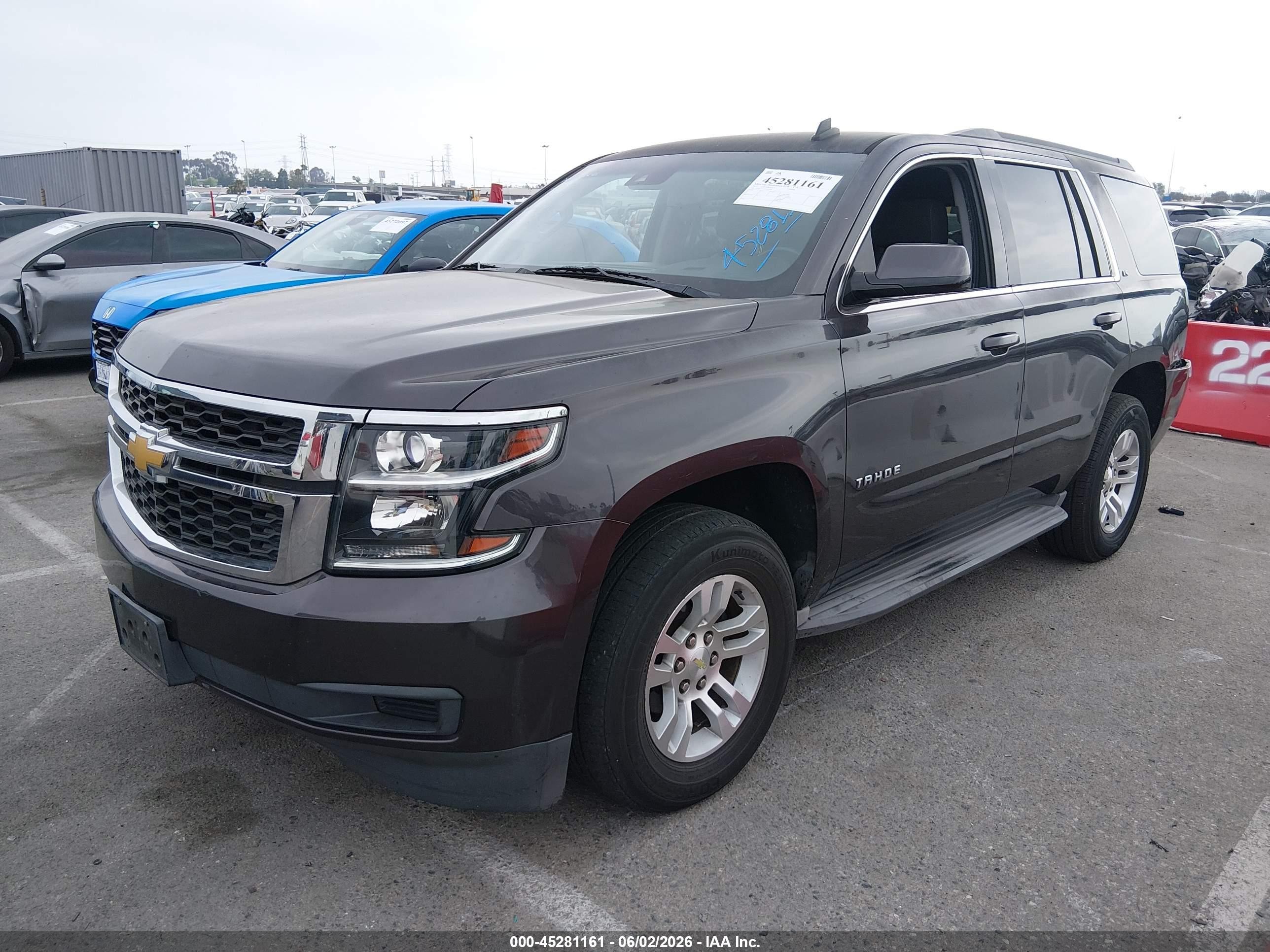 2015 Chevrolet Tahoe Ls Gray vin: 1GNSCAKC1FR291245