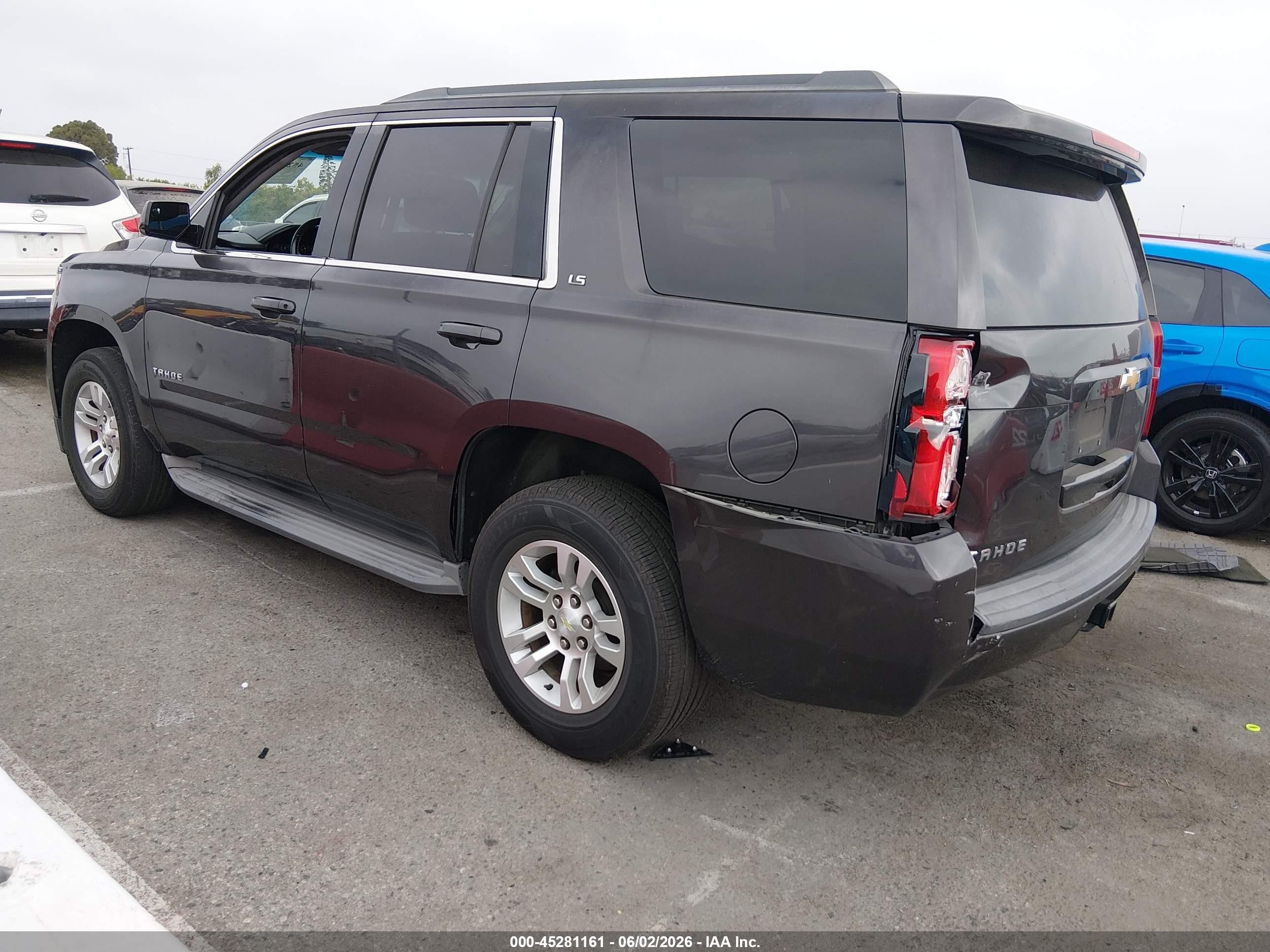 2015 Chevrolet Tahoe Ls Gray vin: 1GNSCAKC1FR291245