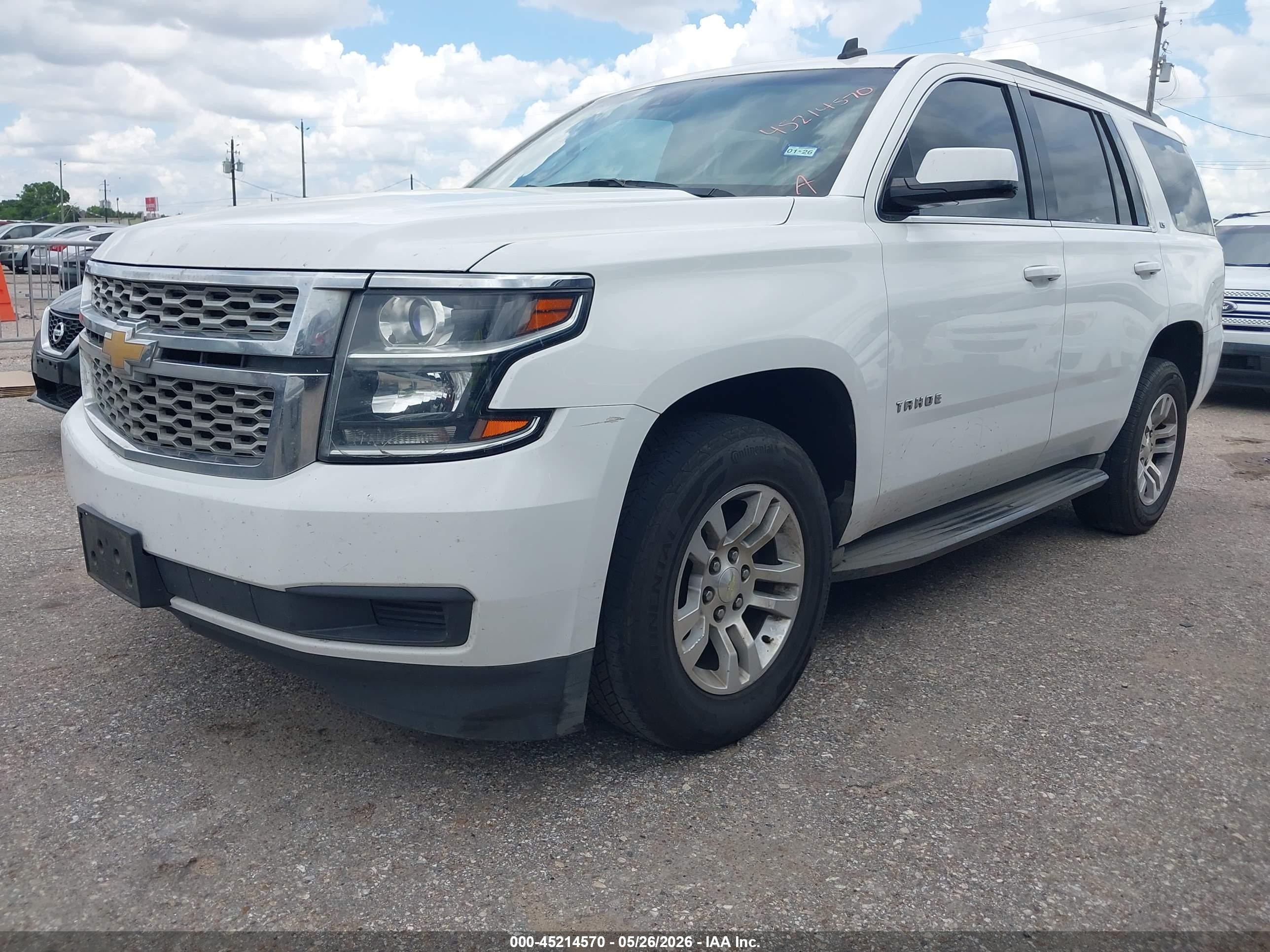 2015 Chevrolet Tahoe Ls White vin: 1GNSCAKC5FR240220