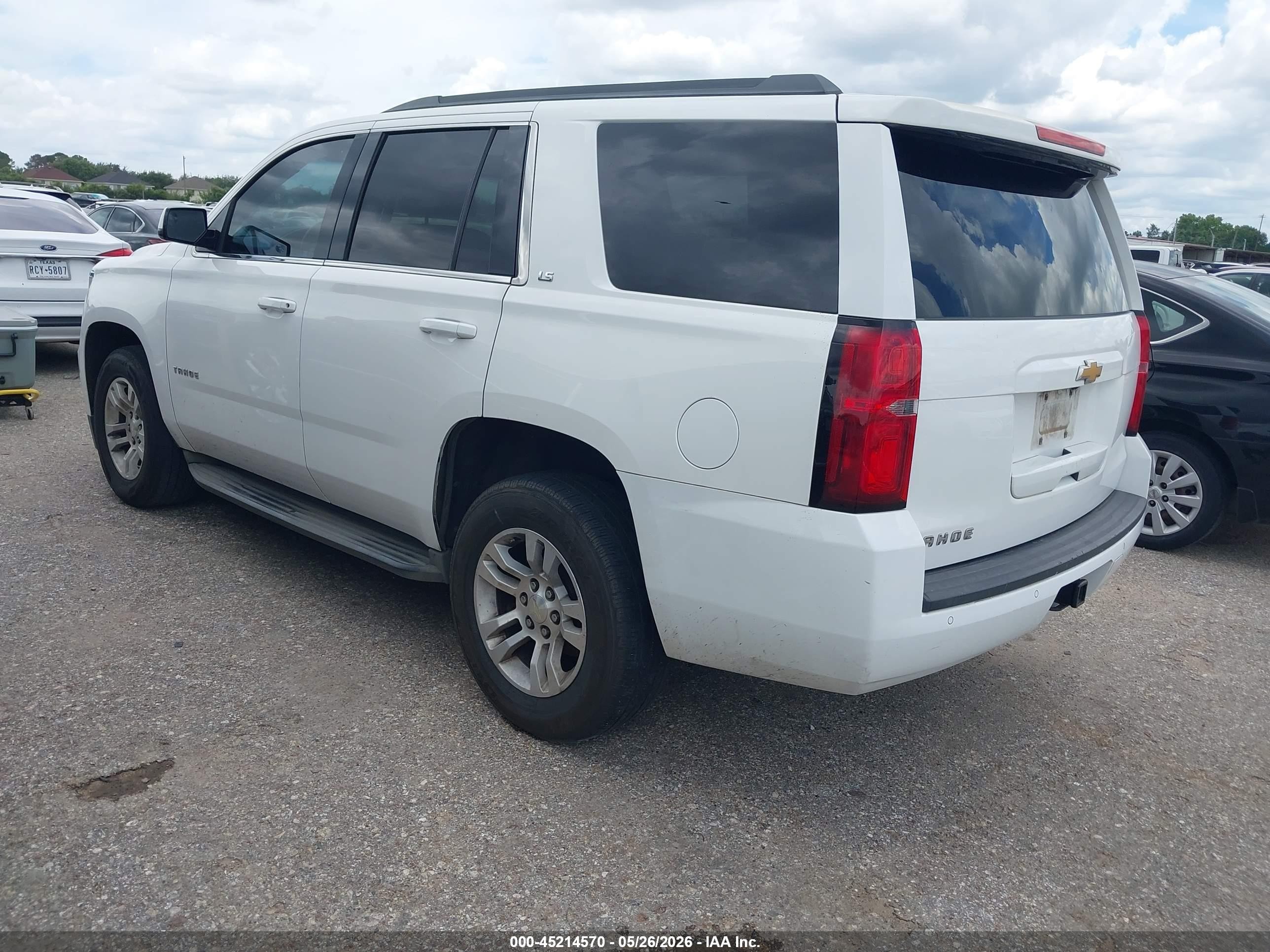 2015 Chevrolet Tahoe Ls White vin: 1GNSCAKC5FR240220