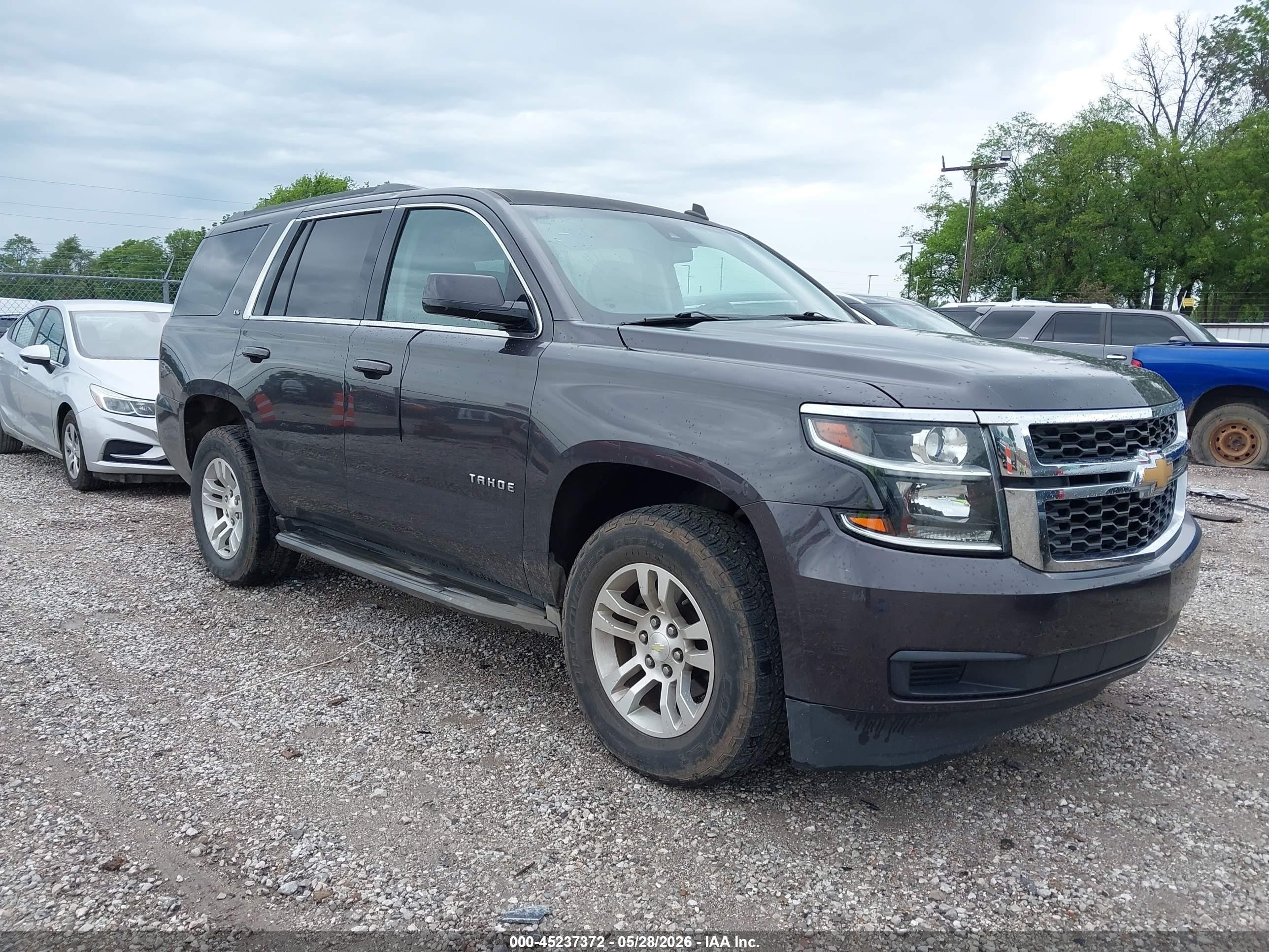 2015 Chevrolet Tahoe Ls Gray vin: 1GNSCAKC6FR290883