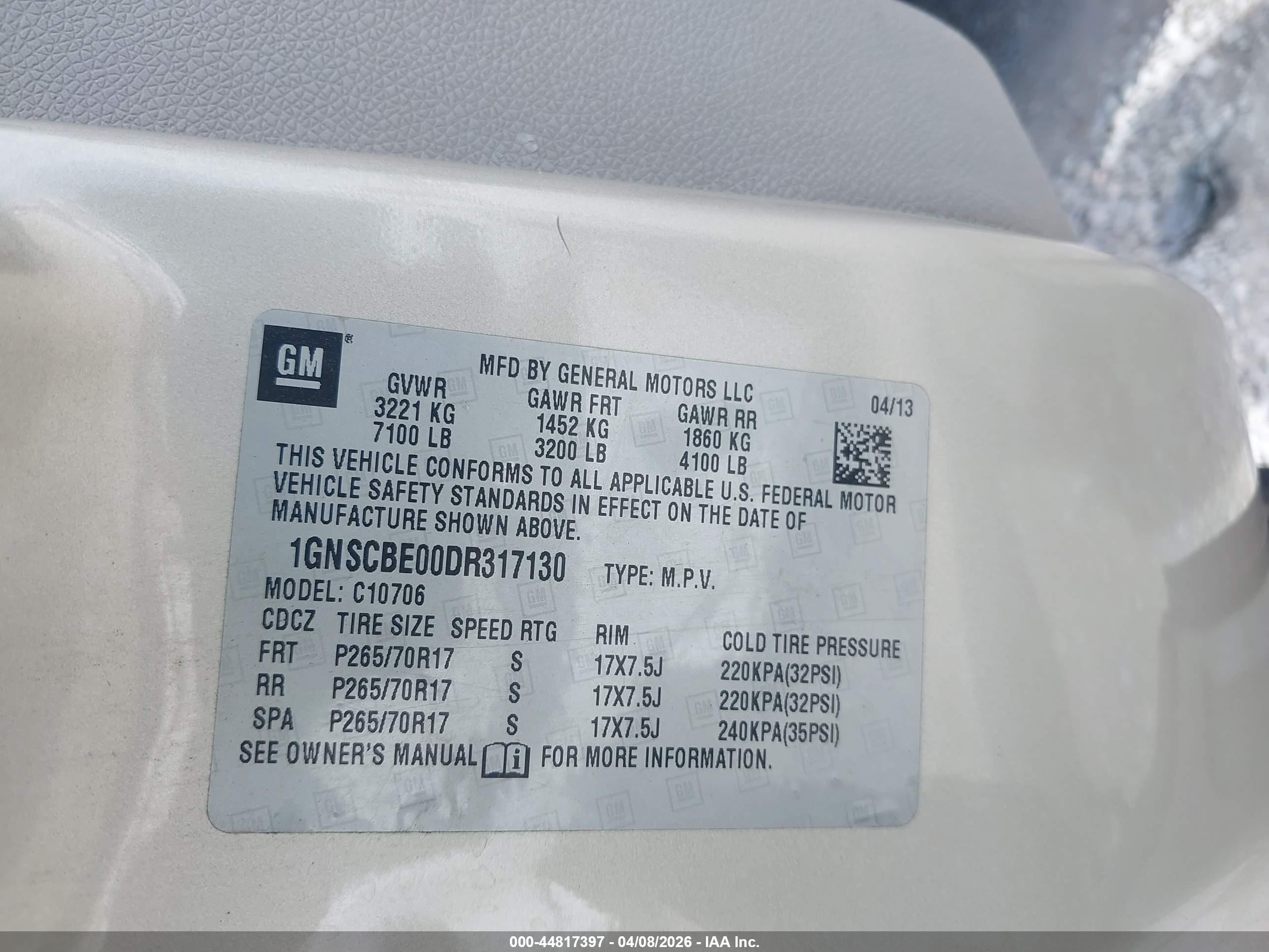 2013 Chevrolet Tahoe Lt Золотой vin: 1GNSCBE00DR317130